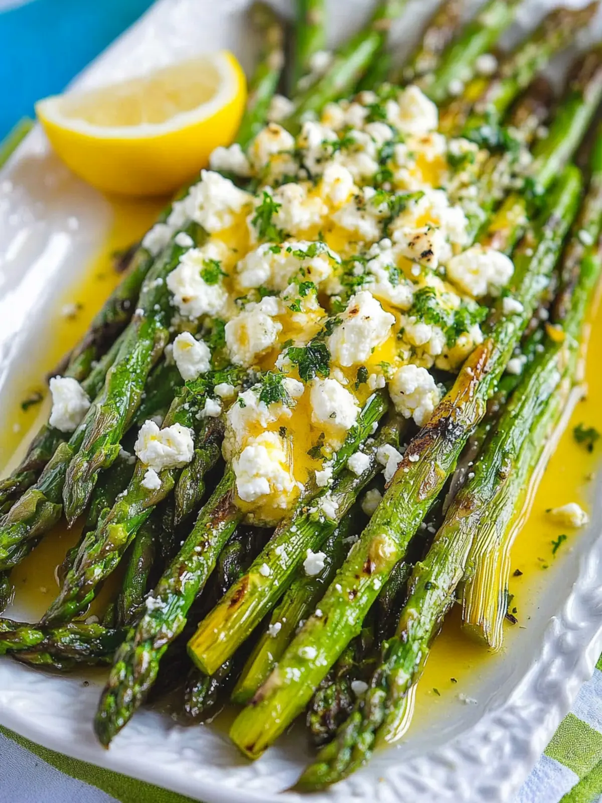 Savor Lemon and Feta Grilled Asparagus for a Fresh Twist 4 Lemon and Feta Grilled Asparagus