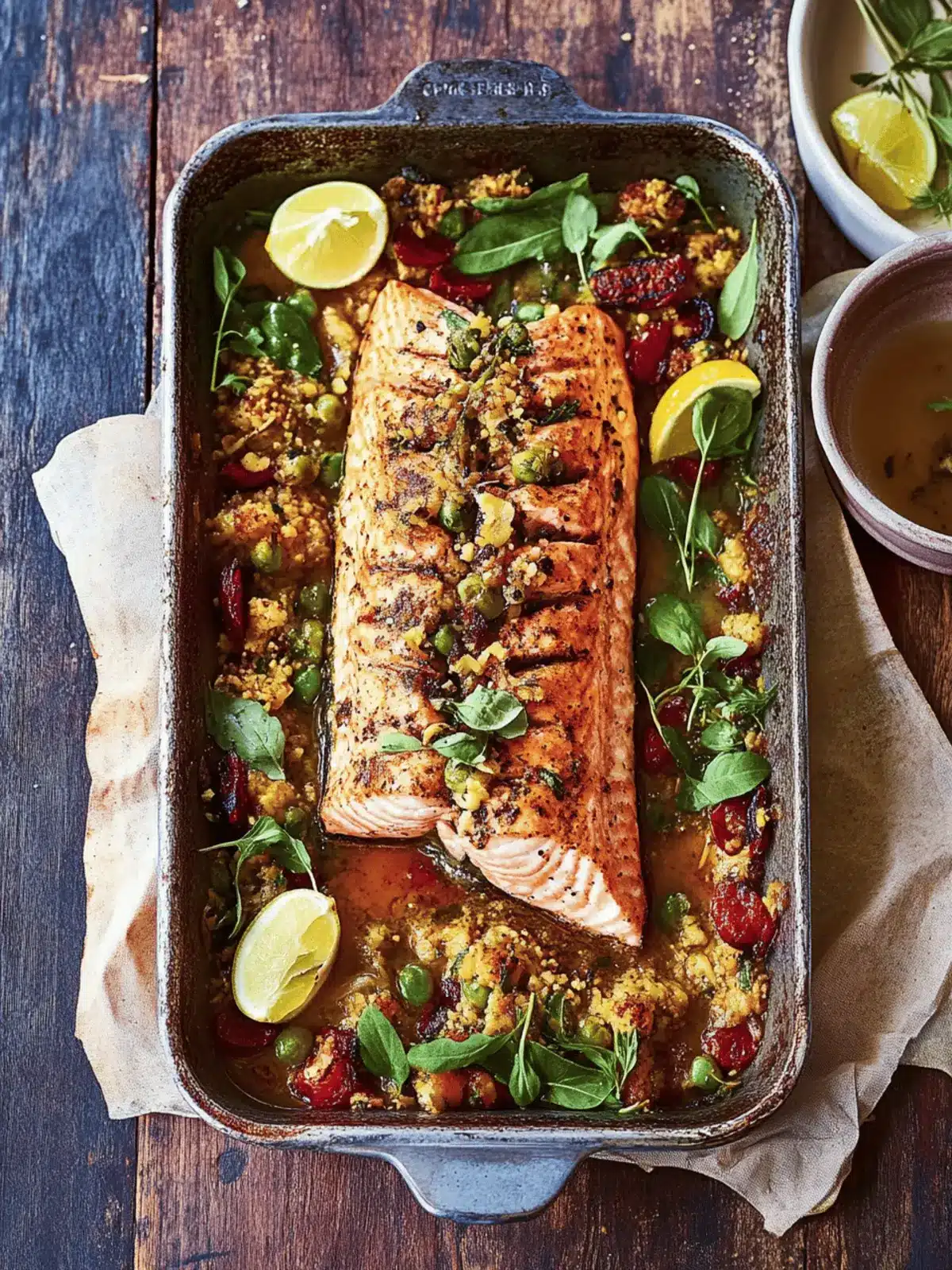 Golden Hasselback Salmon with Flavor-Packed Couscous Delight 4 Golden hasselback salmon