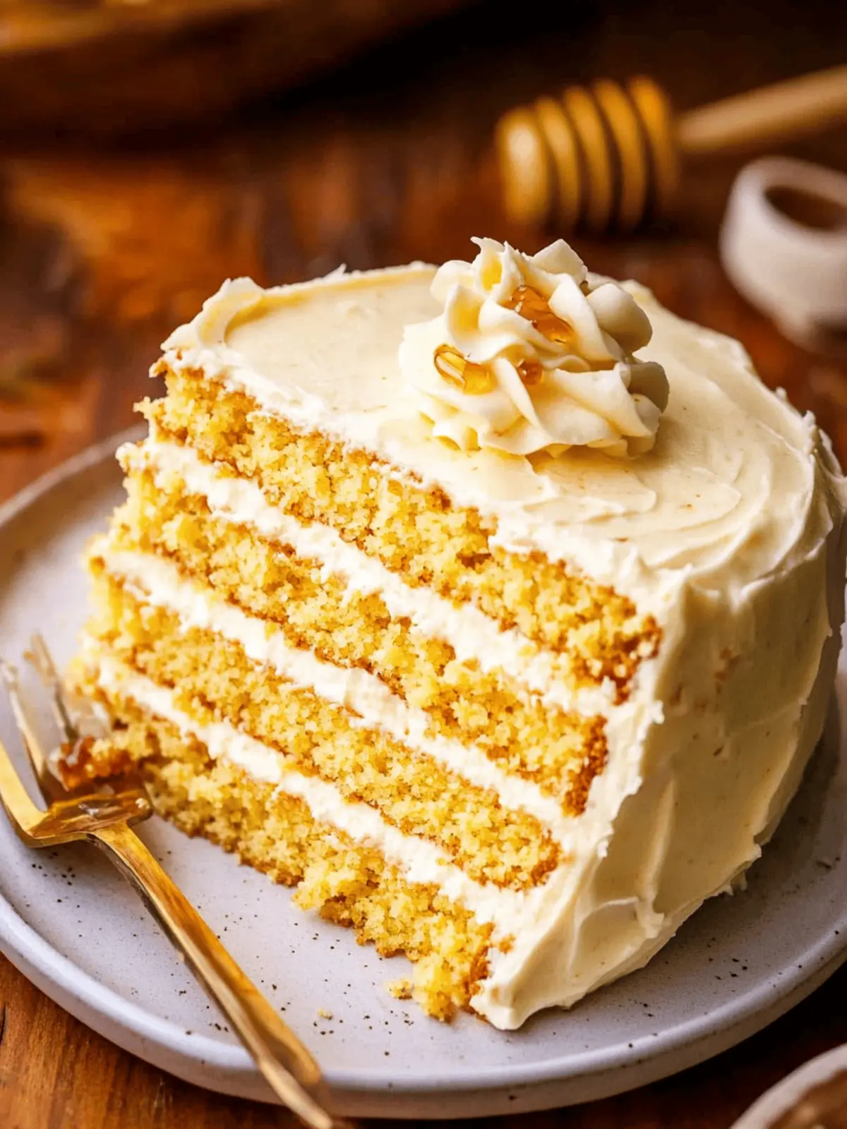 Delicious Cornbread Cake with Whipped Honey Buttercream Frosting 3 Cornbread Cake with Whipped Honey Buttercream Frosting