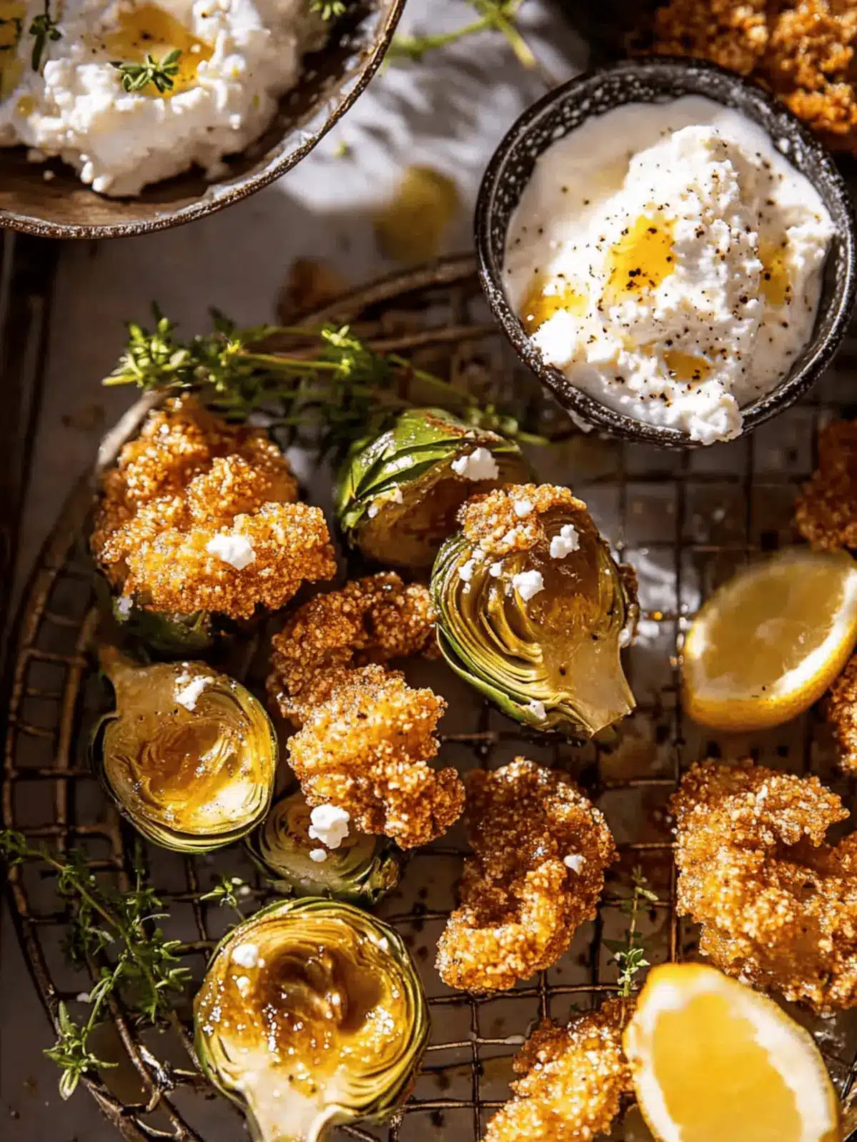 Baked Artichokes with Honey Whipped Feta: Spring's Delightful Appetizer 2 Baked Artichokes with Honey Whipped Feta
