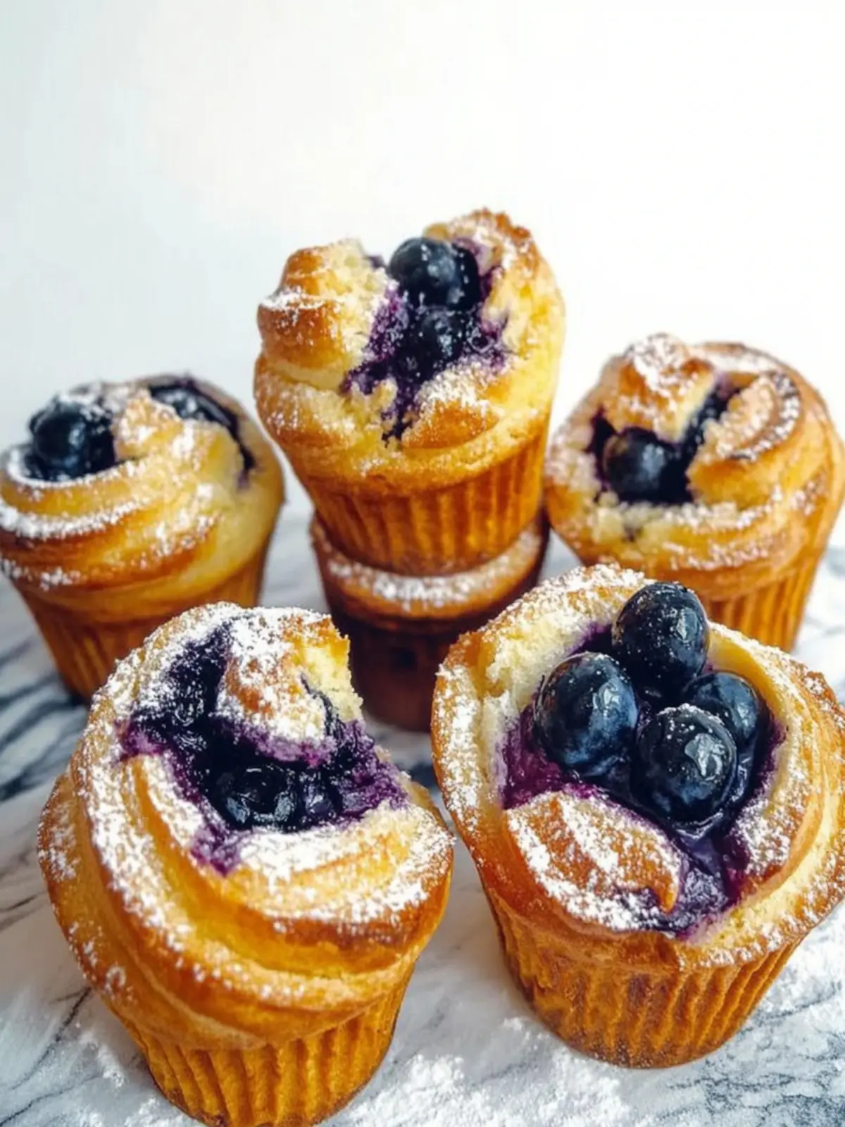 Blueberry Cruffins: The Best Croissant-Muffin Fusion Ever 3 Blueberry Cruffins (Crossiant + Muffins)