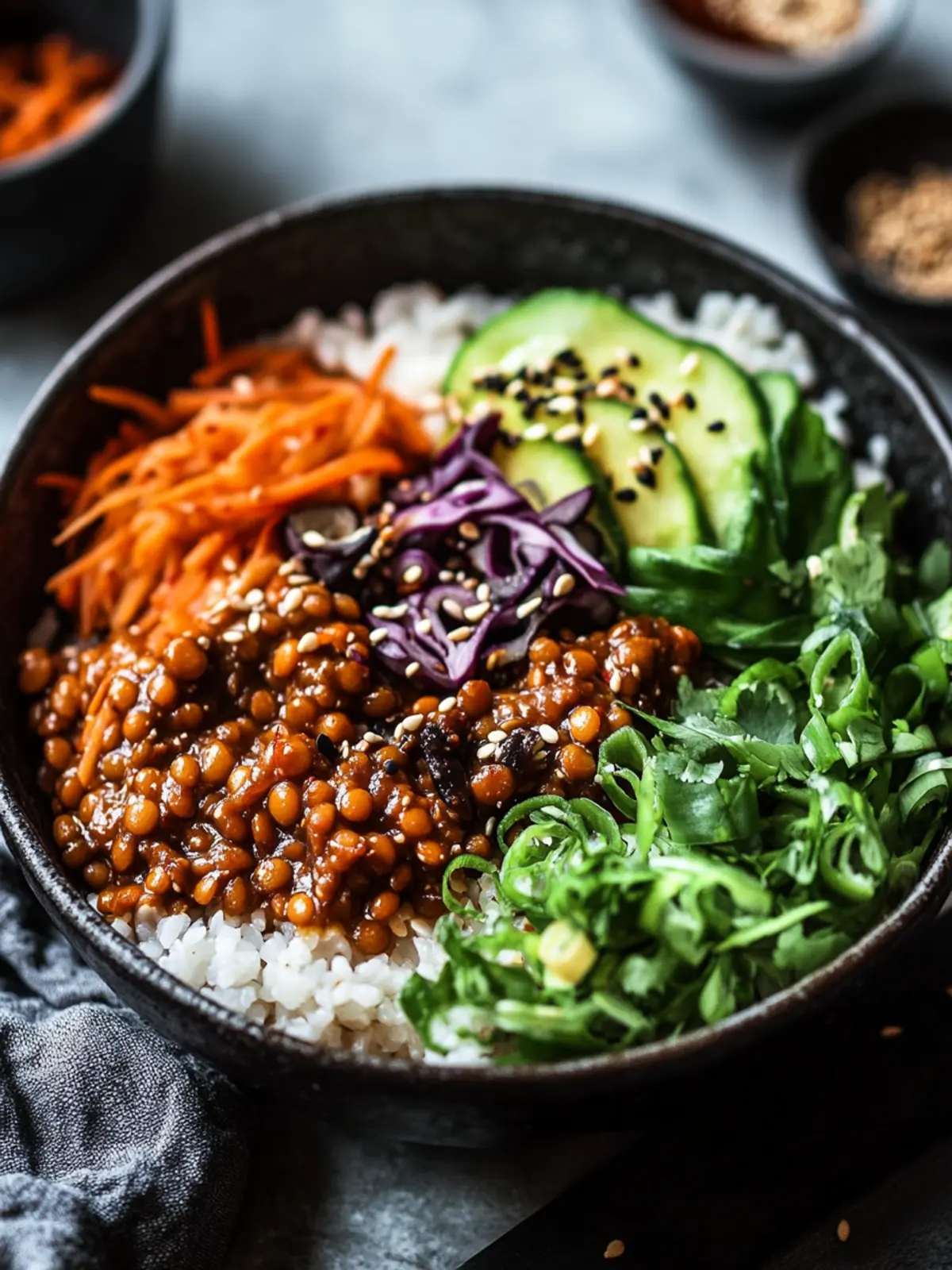 Korean Lentils Vegan Bulgogi: Flavorful, Easy & Gluten-Free! 3 Korean Lentils - Vegan Bulgogi (GF Option)