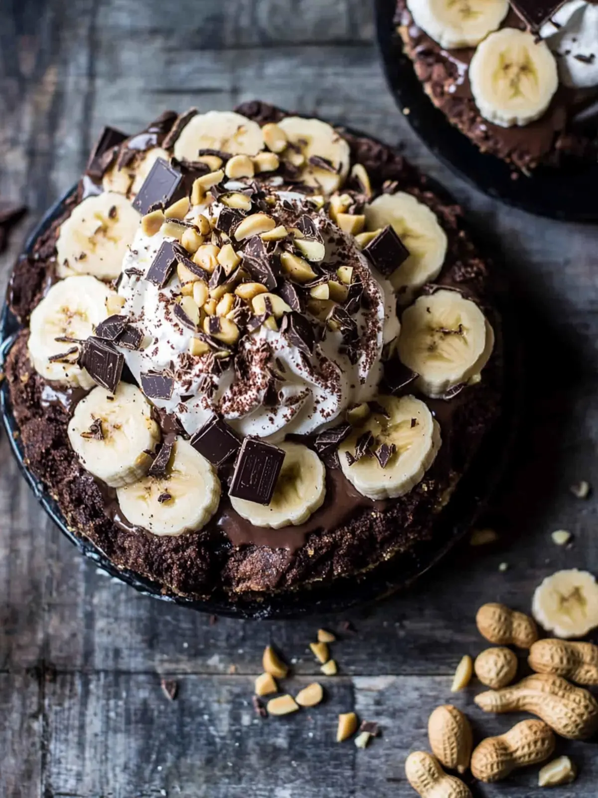 Irresistible Banana Cream Pie with Chocolate and Peanuts Delight 4 Banana Cream Pie with Chocolate and Peanuts