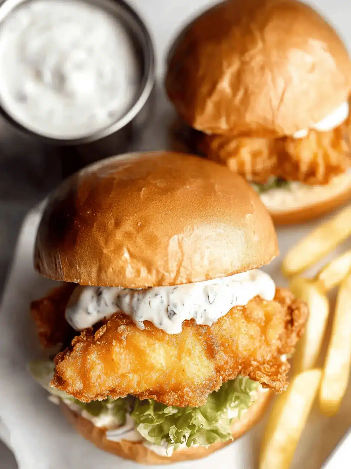 Crispy Fried Cod Fish Sandwich Inspired by Filet-O-Fish Magic 4 Fried Cod Fish Sandwich (Filet-O-Fish Inspired)