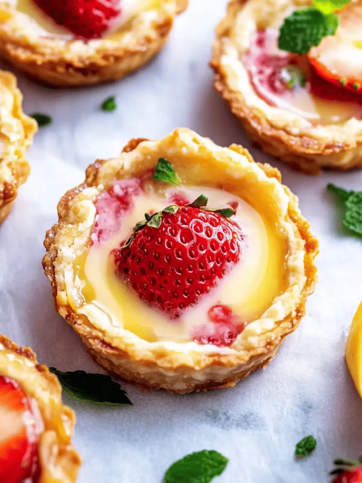 Strawberry Honey Custard Tarts with Lemon Curd Bliss 2 Strawberry Honey Custard Tarts with Lemon Curd