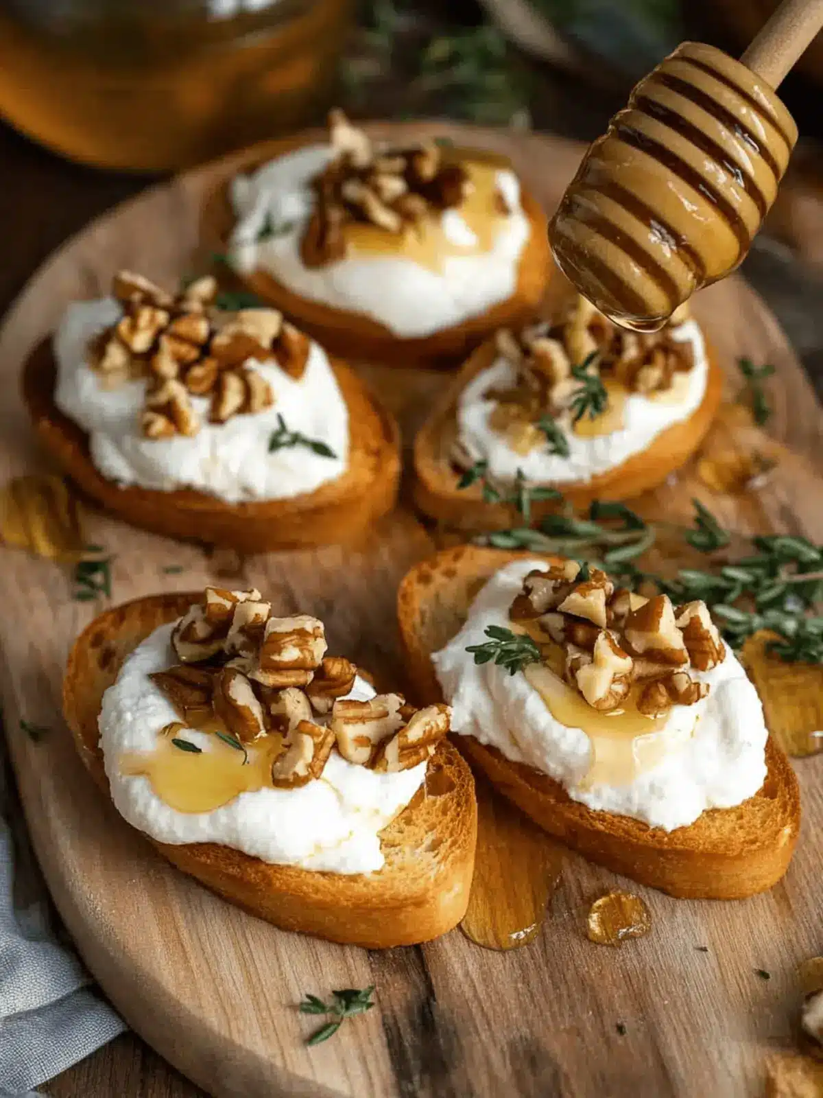Whipped Ricotta Crostini with Walnuts & Salted Honey Bliss 3 Whipped Ricotta Crostini with Walnuts & Salted Honey