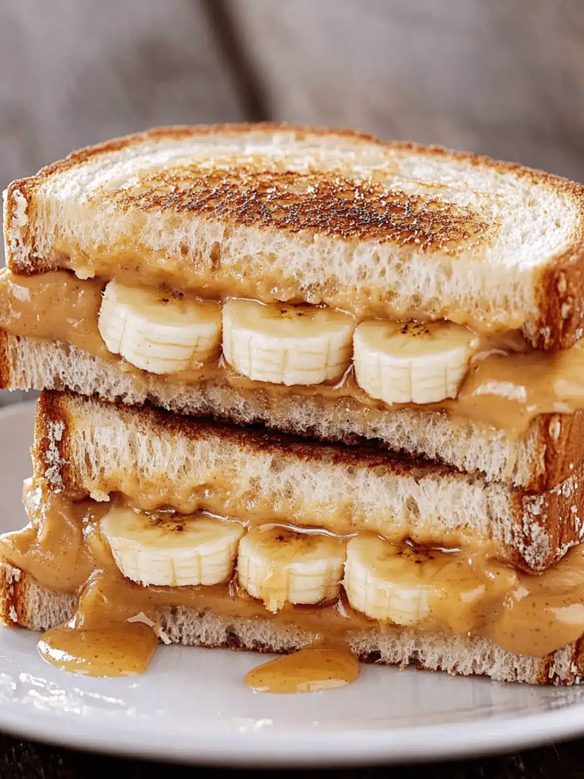 Peanut Butter, Banana and Honey Sandwich with a Spiced Twist 3 Peanut Butter, Banana and Honey Sandwich