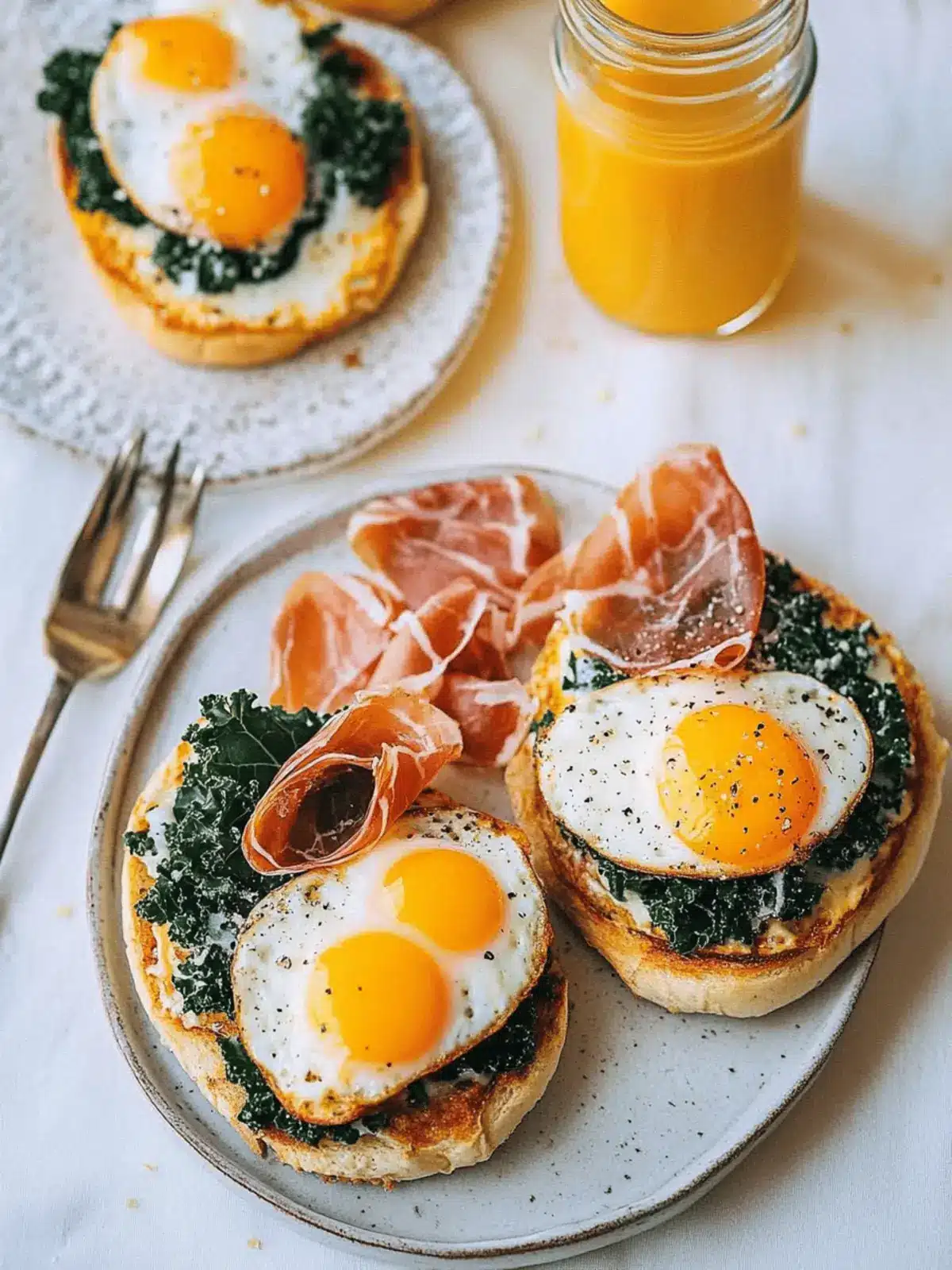 Cheesy Kale Prosciutto Brunch Melts with Eggs for a Cozy Morning 2 Cheesy Kale Prosciutto Brunch Melts with Eggs