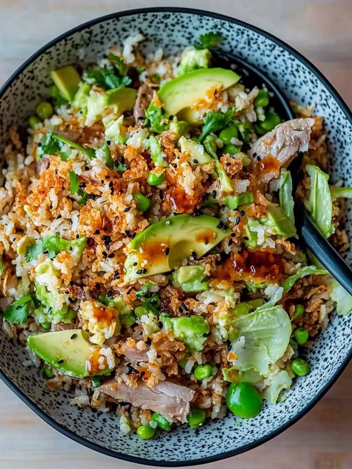 Tuna Avocado Crispy Rice Salad for a Fresh Flavor Boost 2 Tuna Avocado Crispy Rice Salad