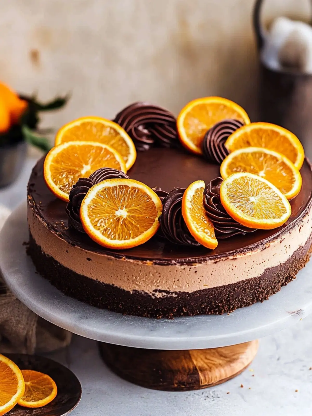 Baked Creamy Chocolate Orange Cheesecake to Wow Your Guests 3 Baked Creamy Chocolate Orange Cheesecake