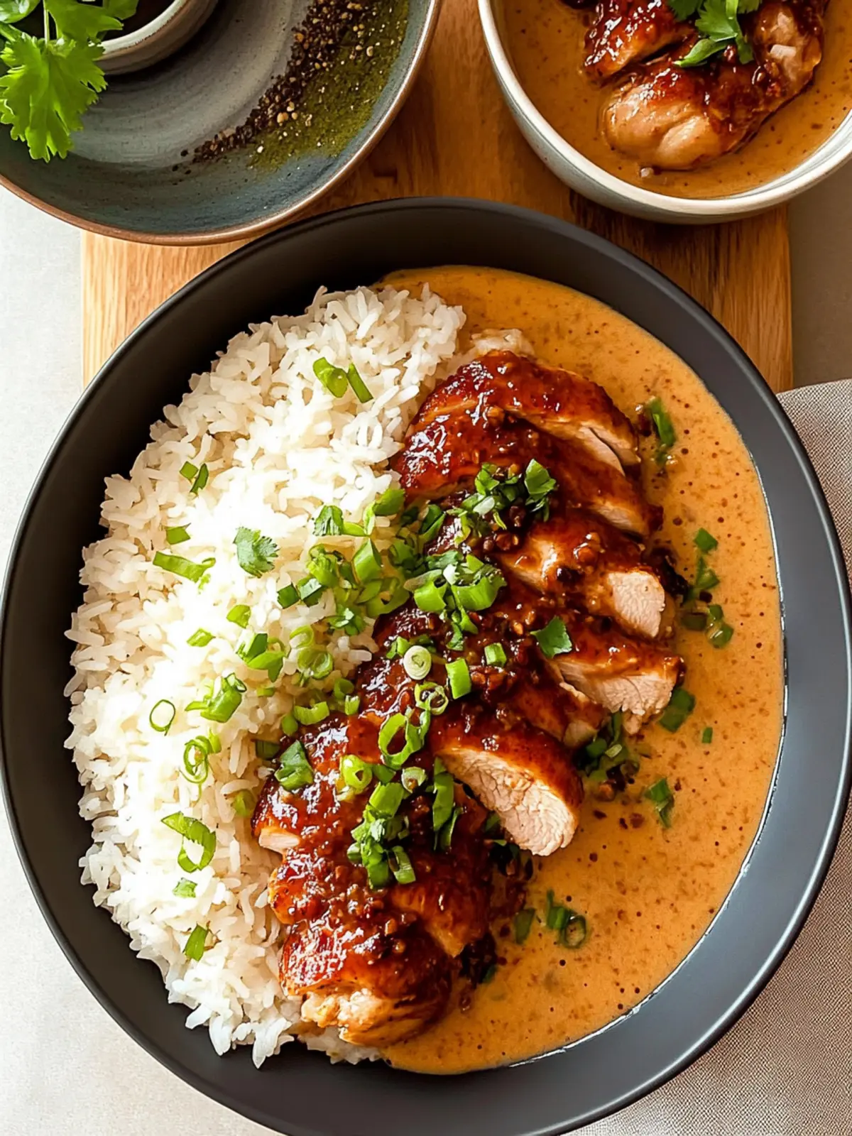 Sweet & Savory Chicken with Spicy Carbonara Brothy Rice Delight 3 Sweet & Savory Chicken with Spicy Carbonara Brothy Rice