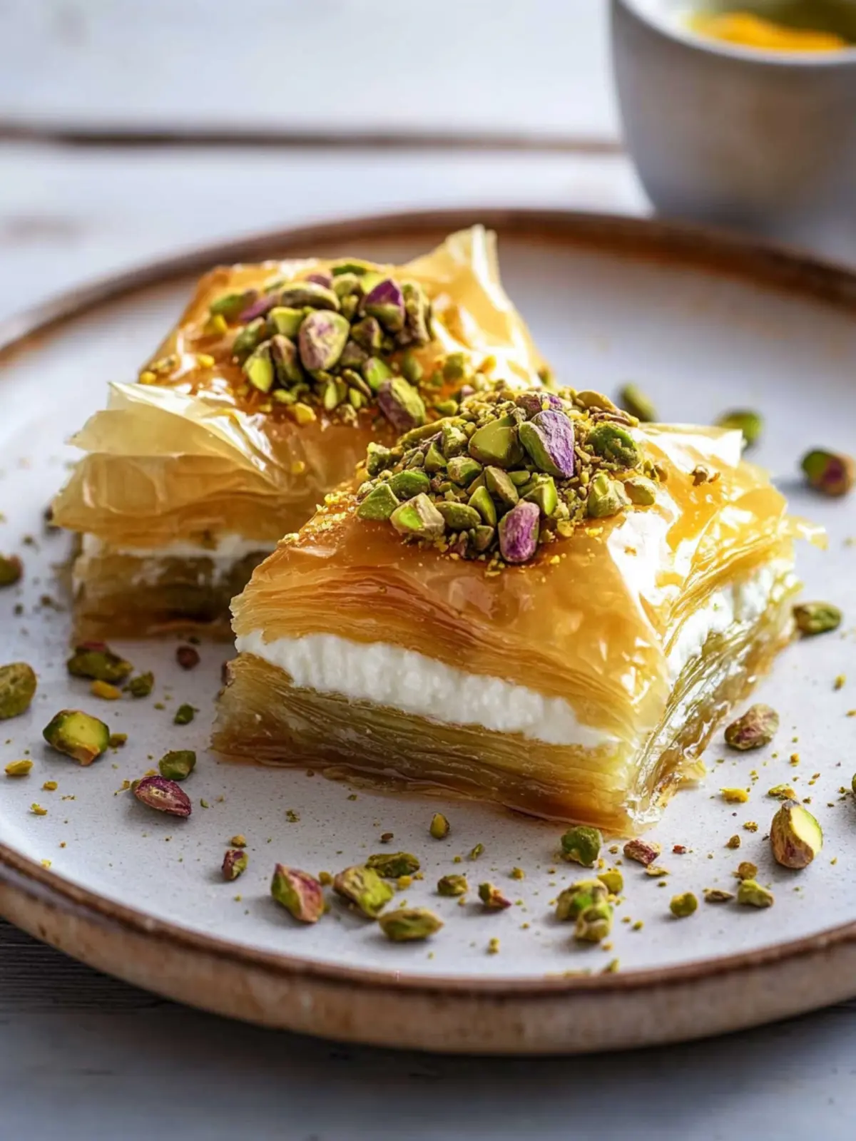 Deconstructed Pistachio Baklava with Orange Blossom Ricotta Magic 4 Deconstructed Pistachio Baklava with Orange Blossom Ricotta