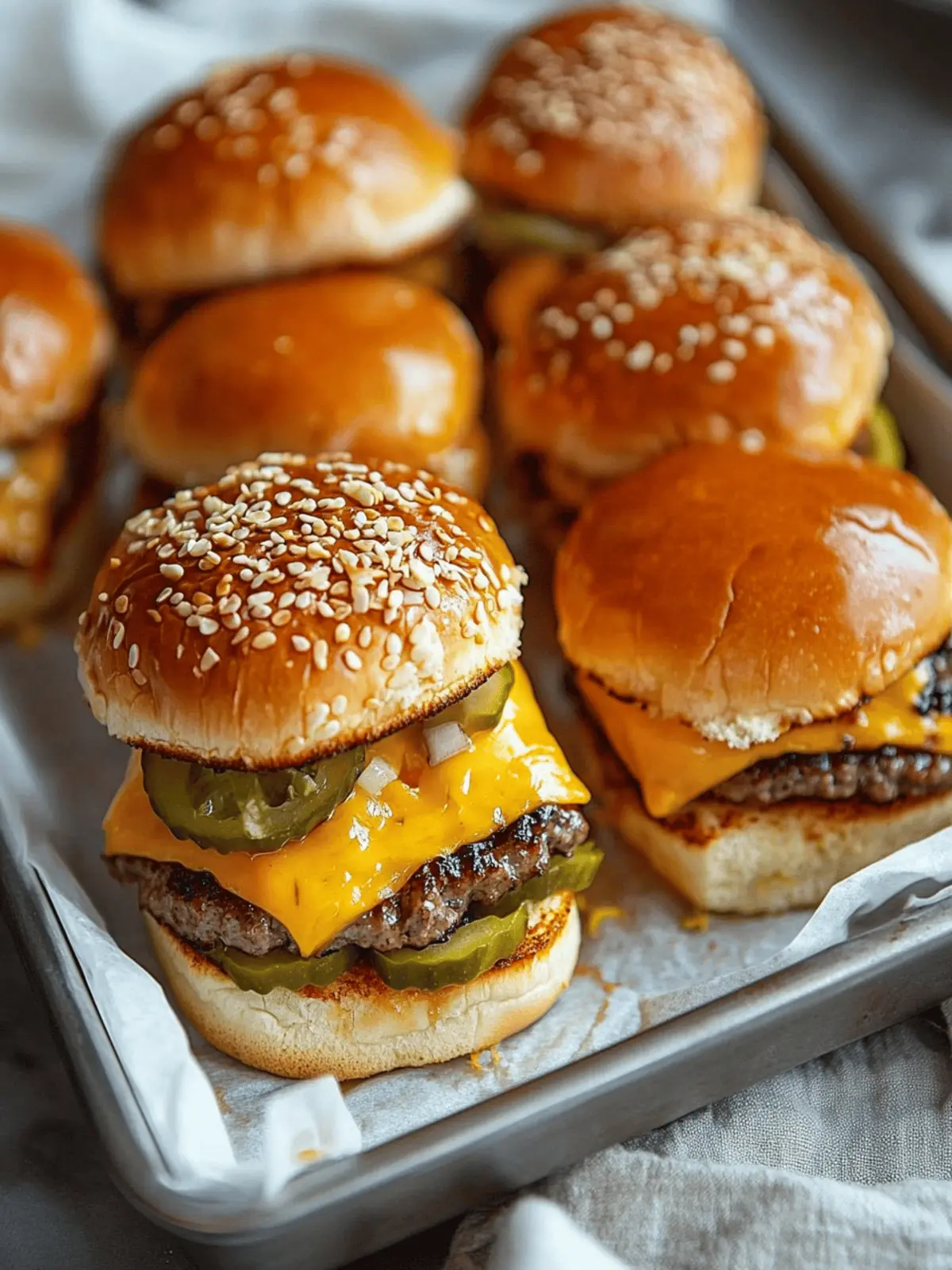 Cheeseburger Sliders: Bite-Sized Joy for Any Gathering 4 Cheeseburger Sliders