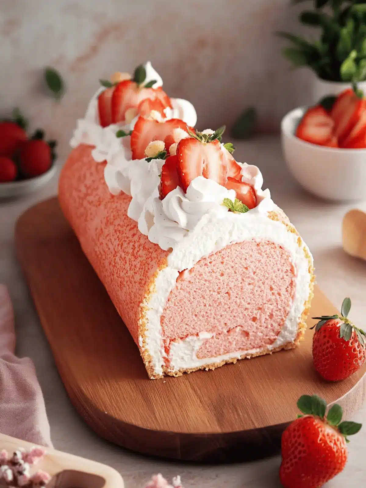 Strawberry Swiss Roll: Light, Fluffy Bliss for Any Occasion 4 Strawberry Swiss Roll