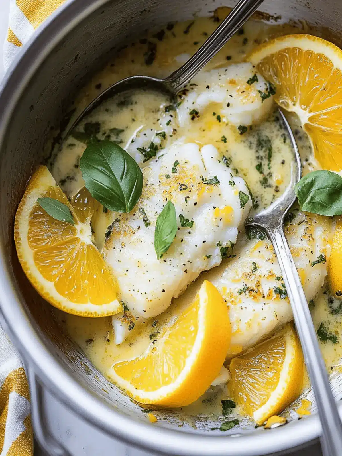 Pan Fried Cod in Citrus and Basil Butter Sauce Made Easy 2 Pan Fried Cod in a Citrus and Basil Butter Sauce