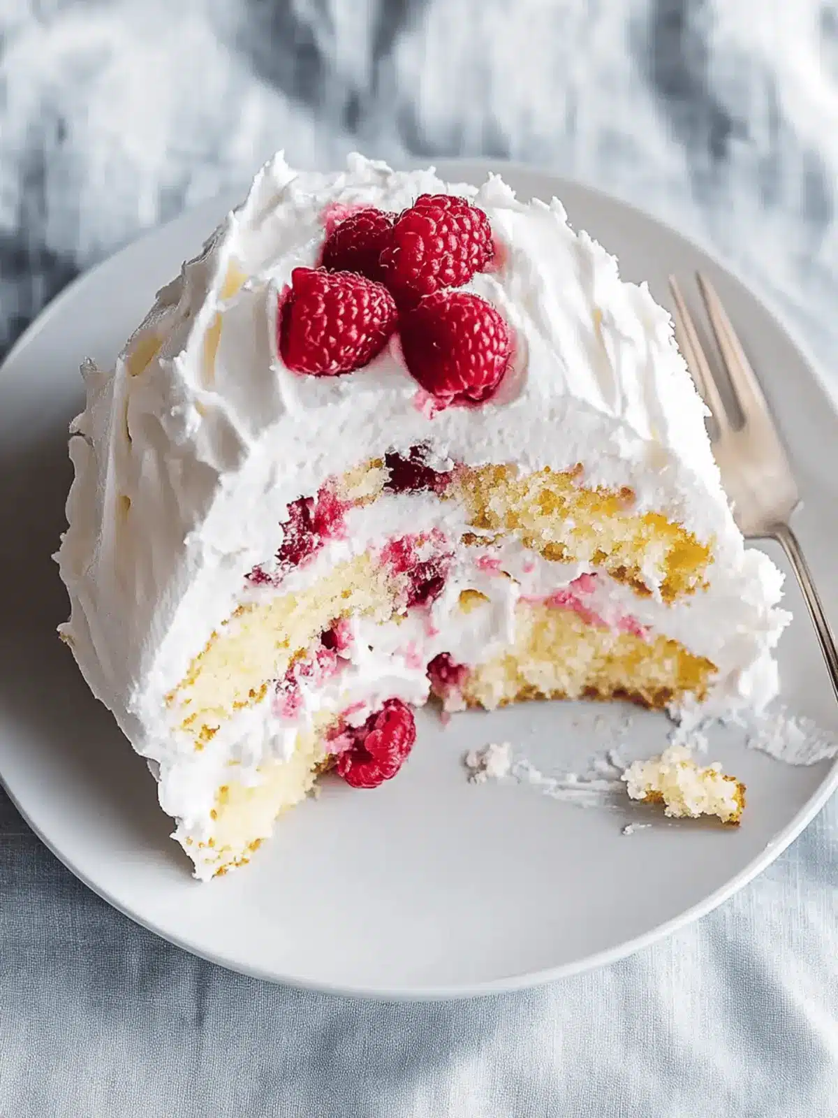 Indulge in Homemade Raspberry And Cream Angel Food Cake 3 Homemade Raspberry And Cream Angel Food Cake