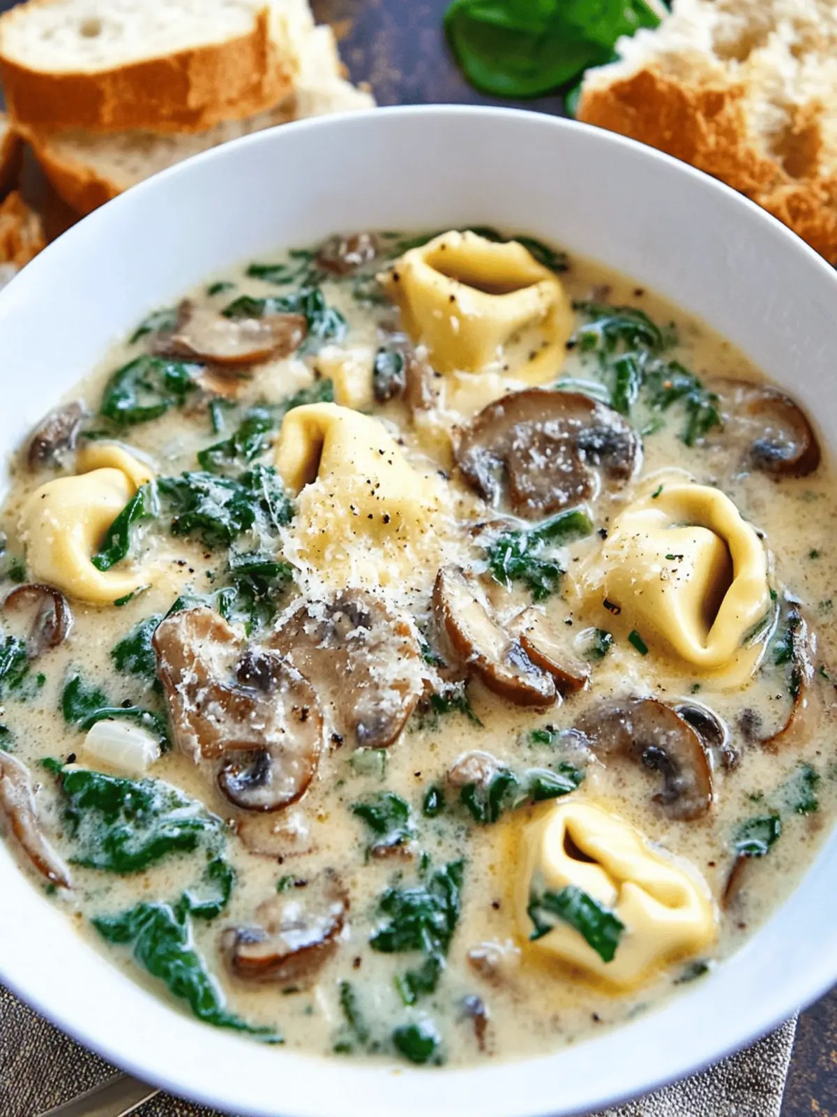 Creamy Parmesan Mushroom and Spinach Tortellini Soup for Cozy Nights 2 Creamy Parmesan Mushroom and Spinach Tortellini Soup