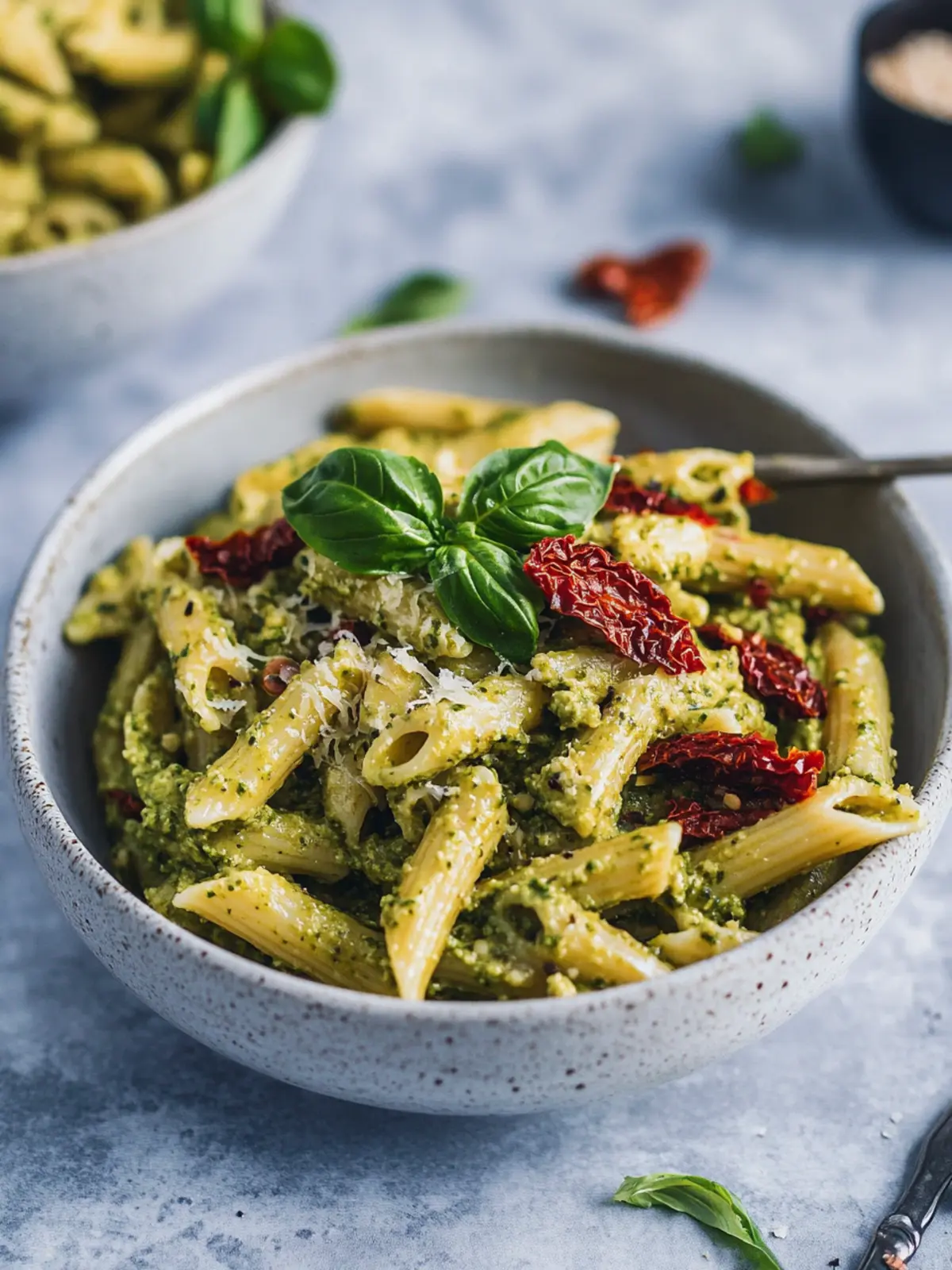 Creamy Vegan Cashew Pesto Pasta with Sun-Dried Tomatoes Delight 4 Vegan Cashew Pesto Pasta with Sun-Dried Tomatoes