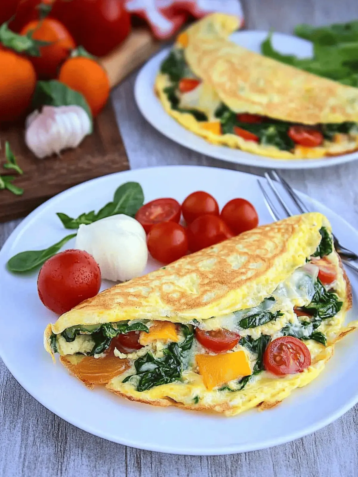 Delicious Vegetarian Omelet with Spinach for a Healthy Start 2 Vegetarian Omelet with Spinach