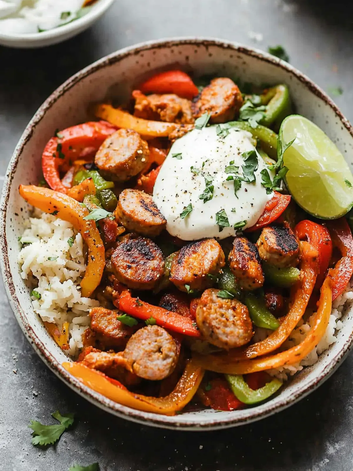 Sheet Pan Fajita Bowls with Chicken Sausage for Easy Meals 3 Sheet Pan Fajita Bowls with Chicken Sausage