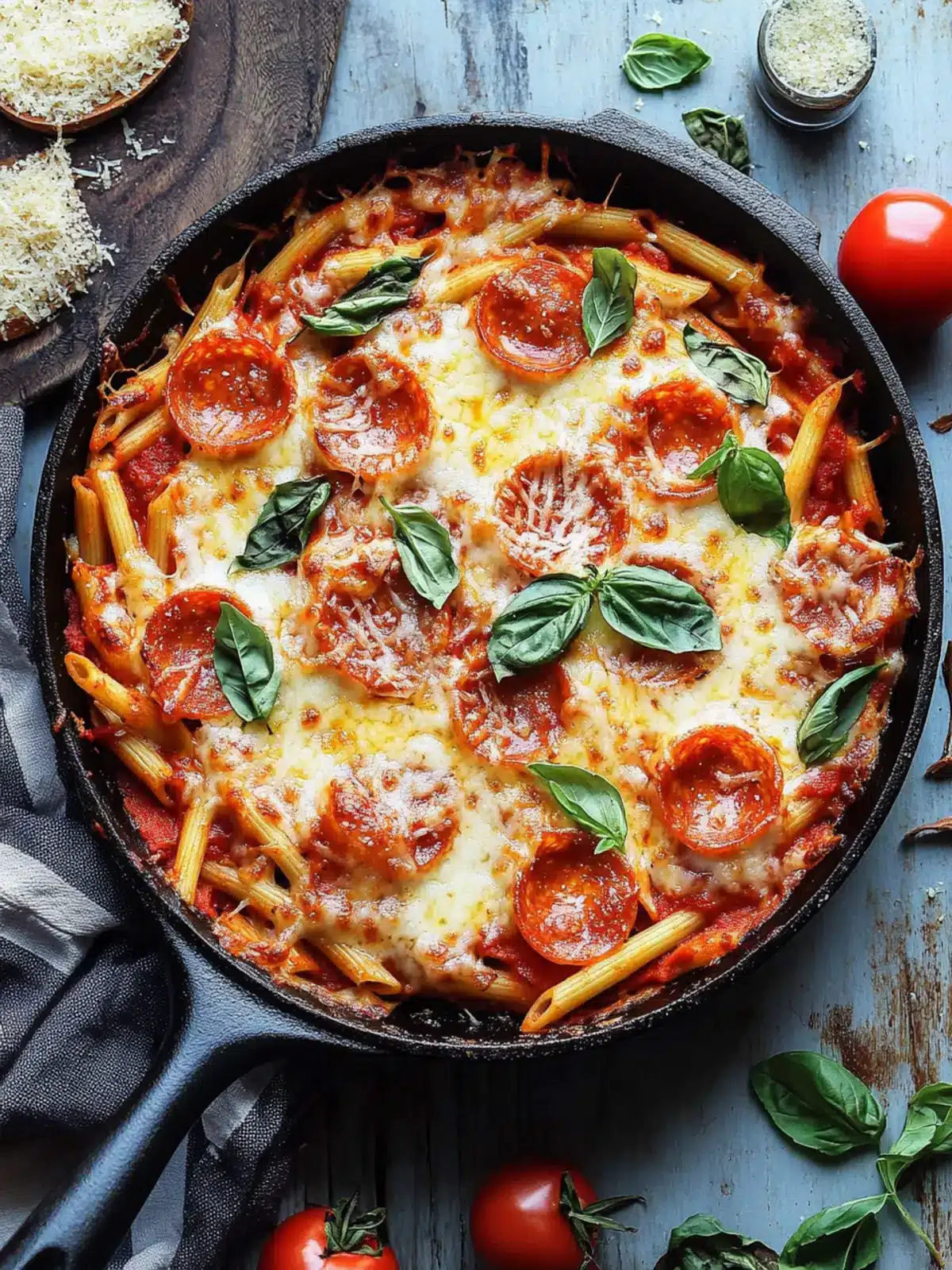 Skillet Pizza Penne: Your Easy, Cheesy Dinner Delight 3 Skillet Pizza Penne