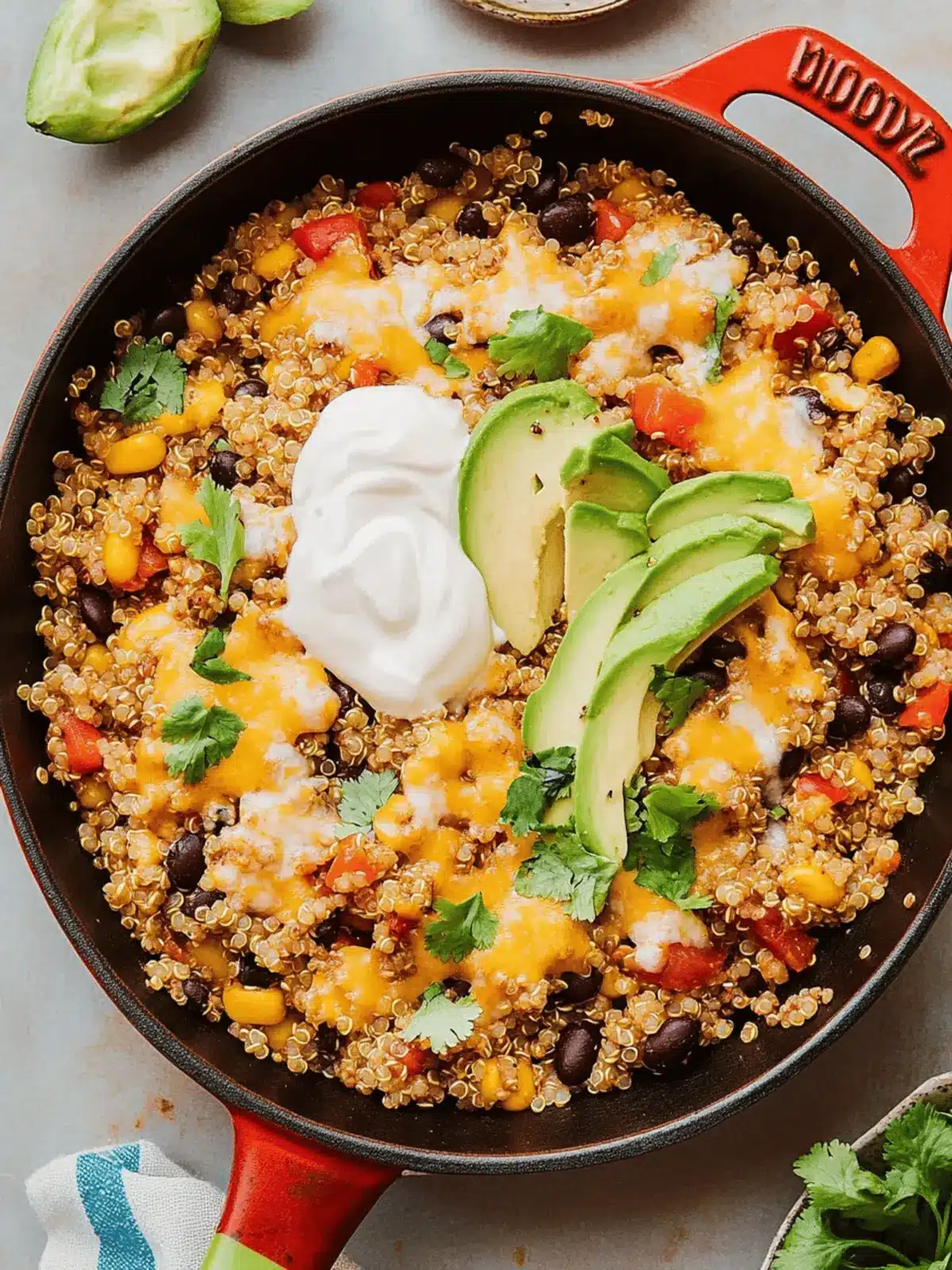 High Protein High Fiber Cheesy Quinoa & Black Bean Taco Skillet Delight 3 High Protein High Fiber Cheesy Quinoa & Black Bean Taco Skillet