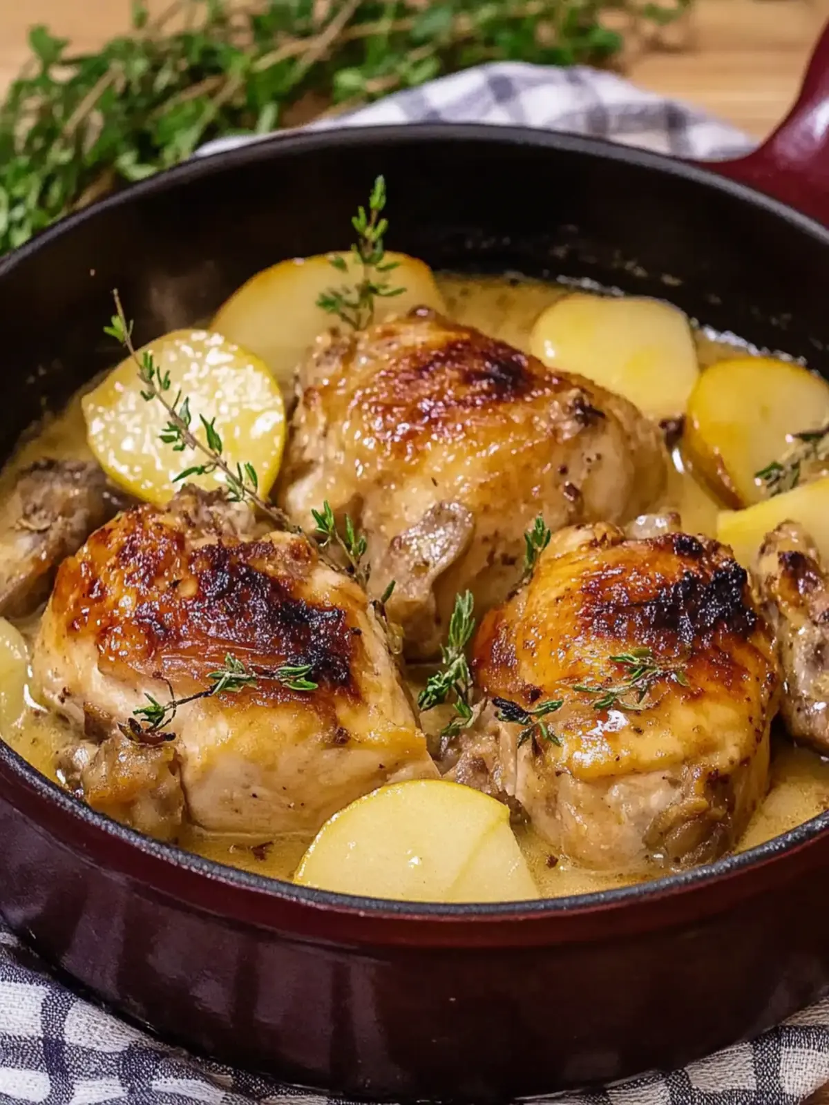 Savory Chicken Normandy: A Comforting French Cider Delight 3 Chicken Normandy or French Apple Cider Chicken