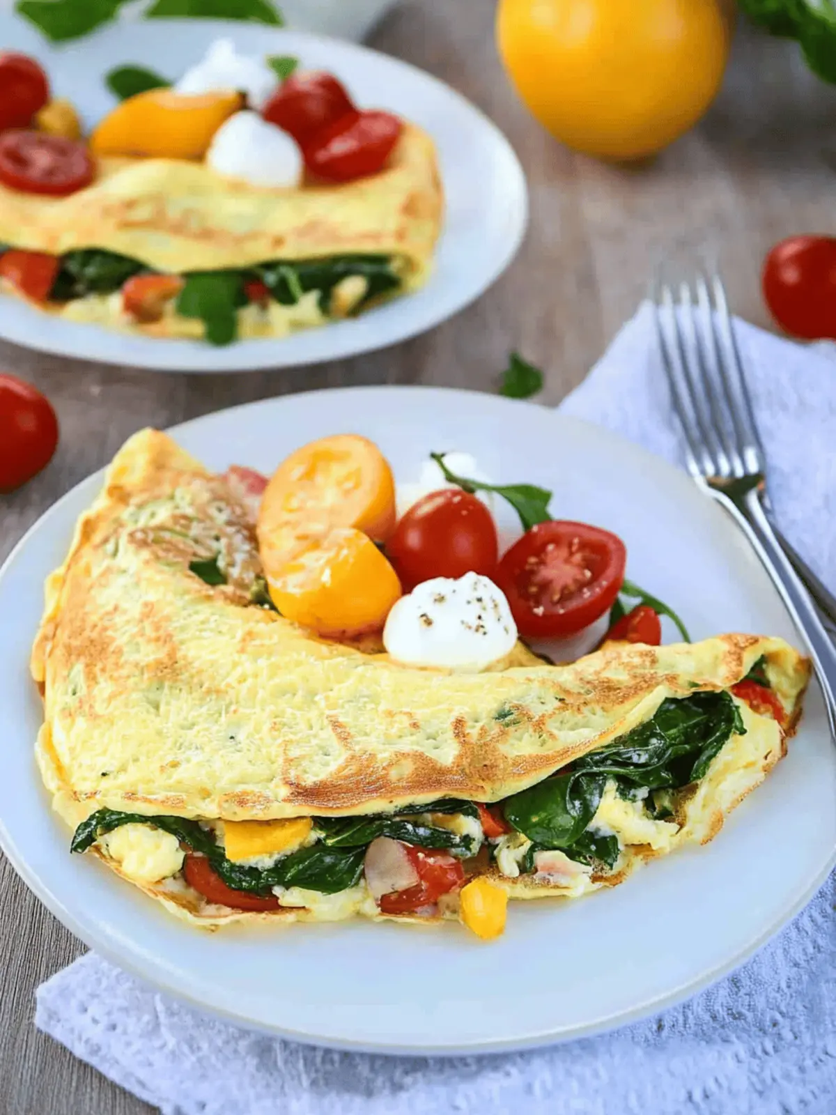 Delicious Vegetarian Omelet with Spinach for a Healthy Start 4 Vegetarian Omelet with Spinach