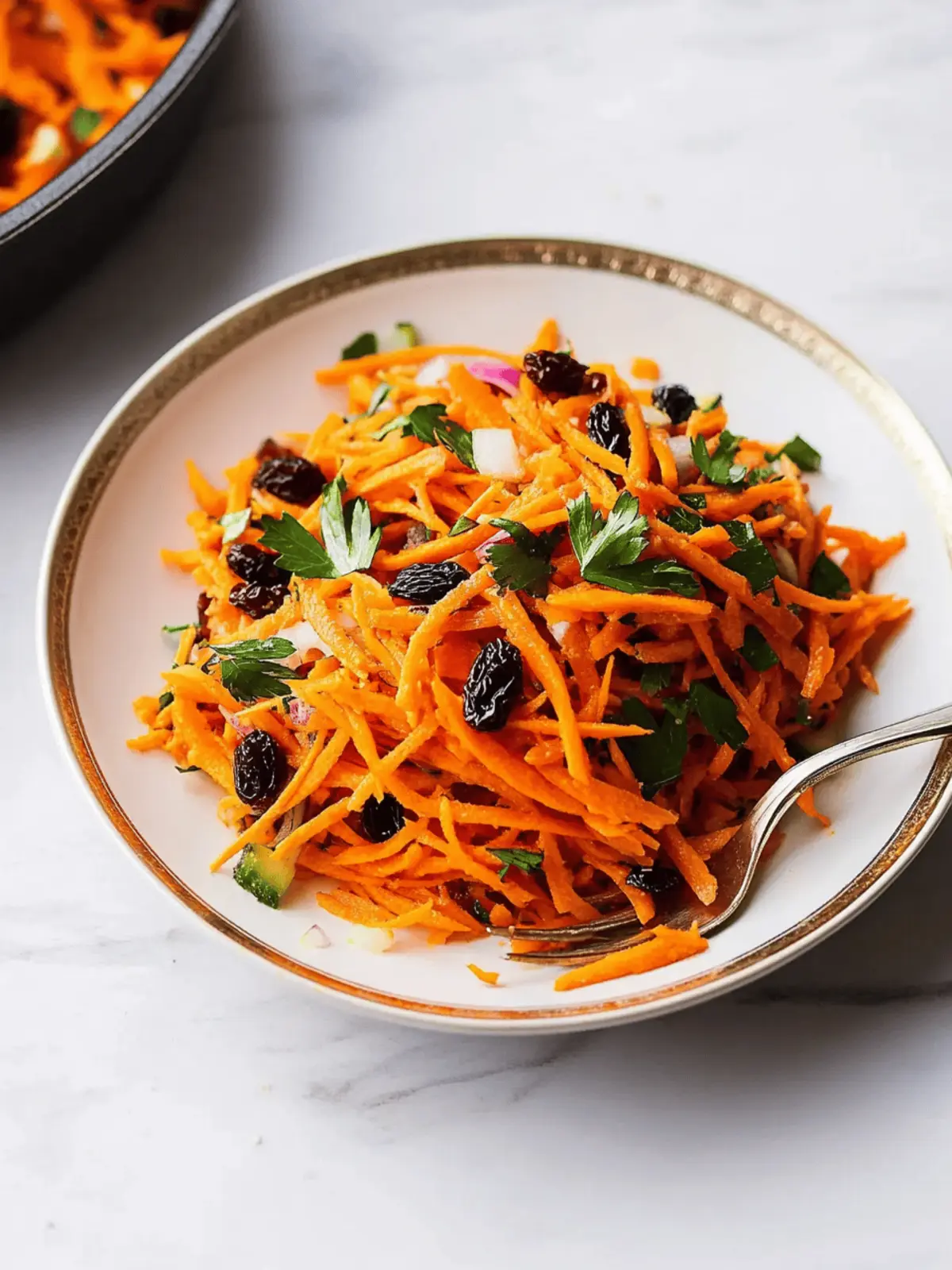 Refresh Your Plate with Moroccan-Inspired Shredded Carrot Salad 4 Moroccan-Inspired Shredded Carrot Salad with Raisins