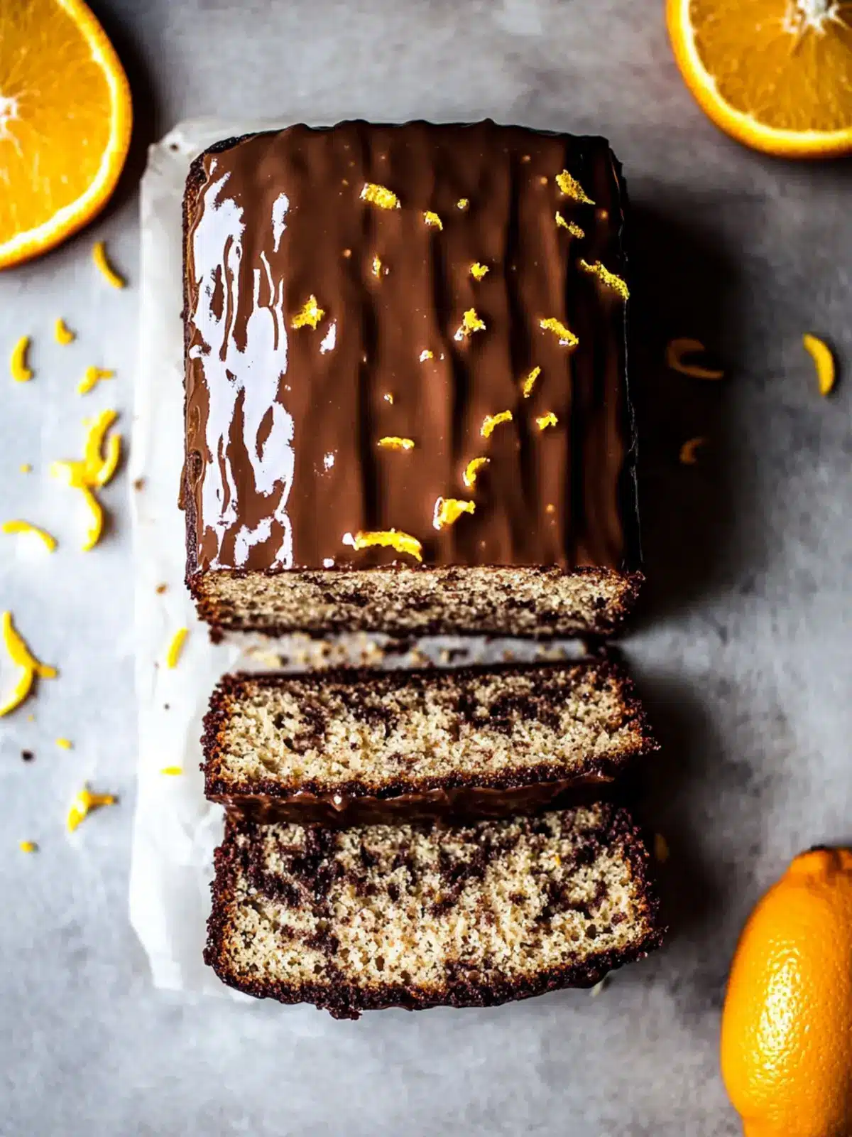 Paleo Orange Kissed Loaf with Dark Chocolate Glaze Bliss 3 Paleo Orange Kissed Loaf with Dark Chocolate Glaze
