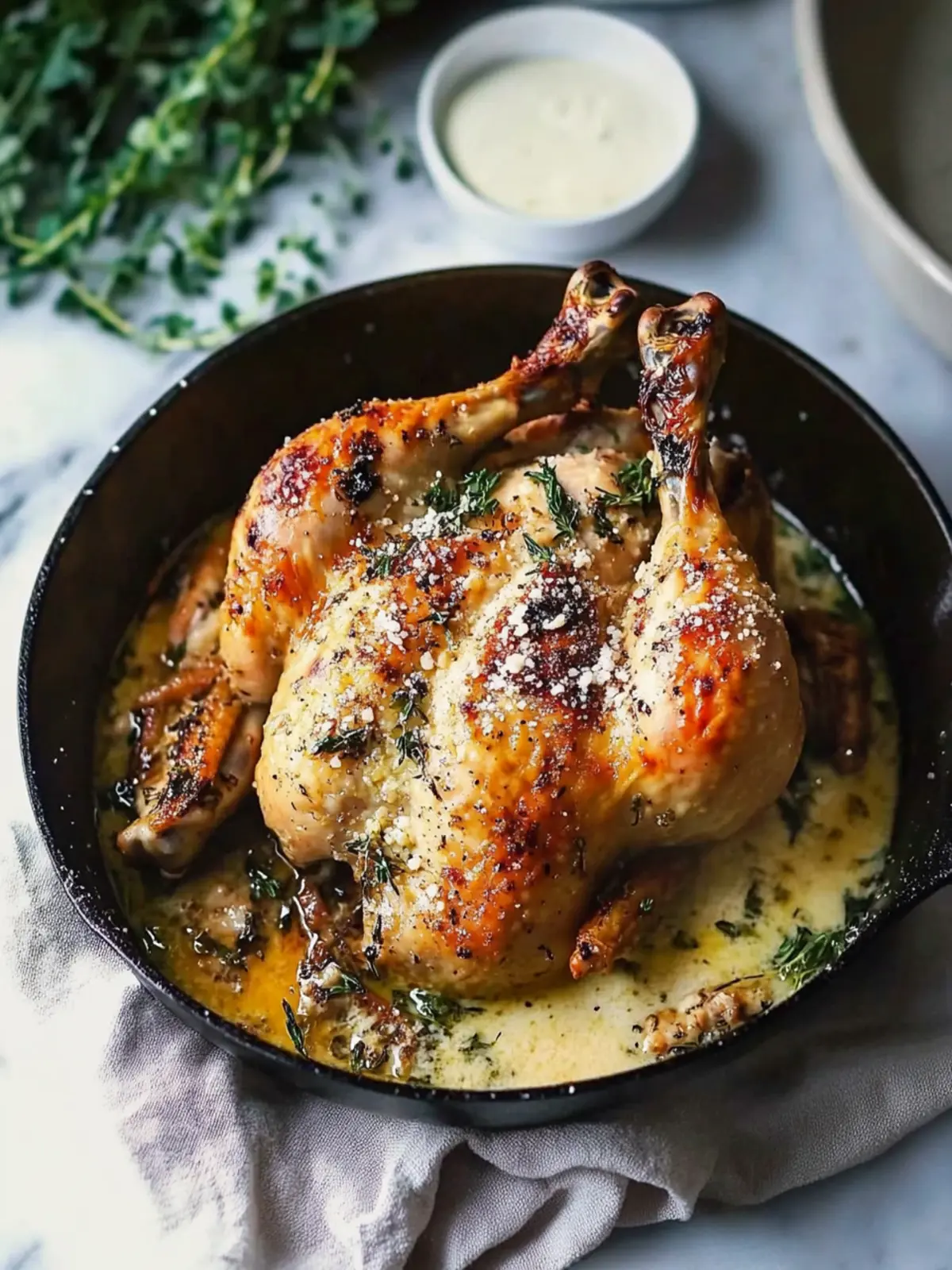 Perfect Garlic Parmesan Roast Chicken in Under 60 Minutes 2 Garlic Parmesan Roast Chicken