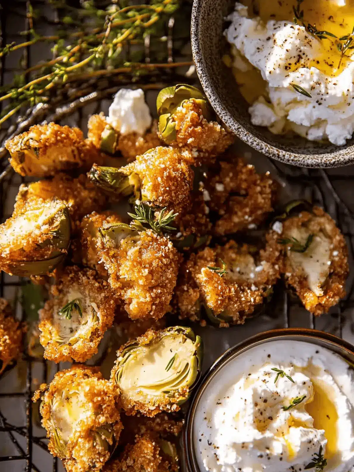 Baked Artichokes with Honey Whipped Feta: Spring's Delightful Appetizer 3 Baked Artichokes with Honey Whipped Feta