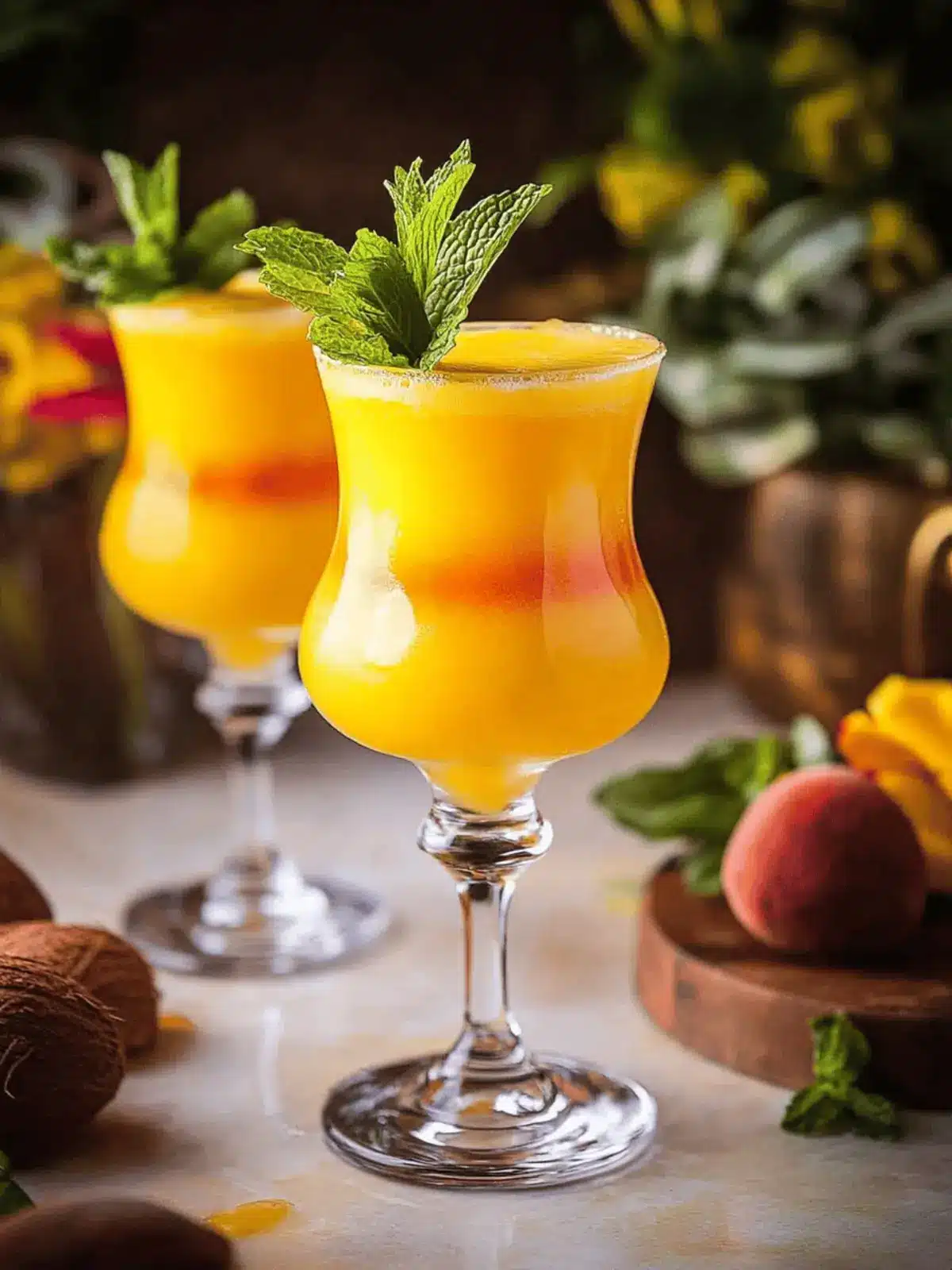 Delightful Mango Coconut Mint Daiquiri for Summer Bliss 4 Mango Coconut Mint Daiquiri