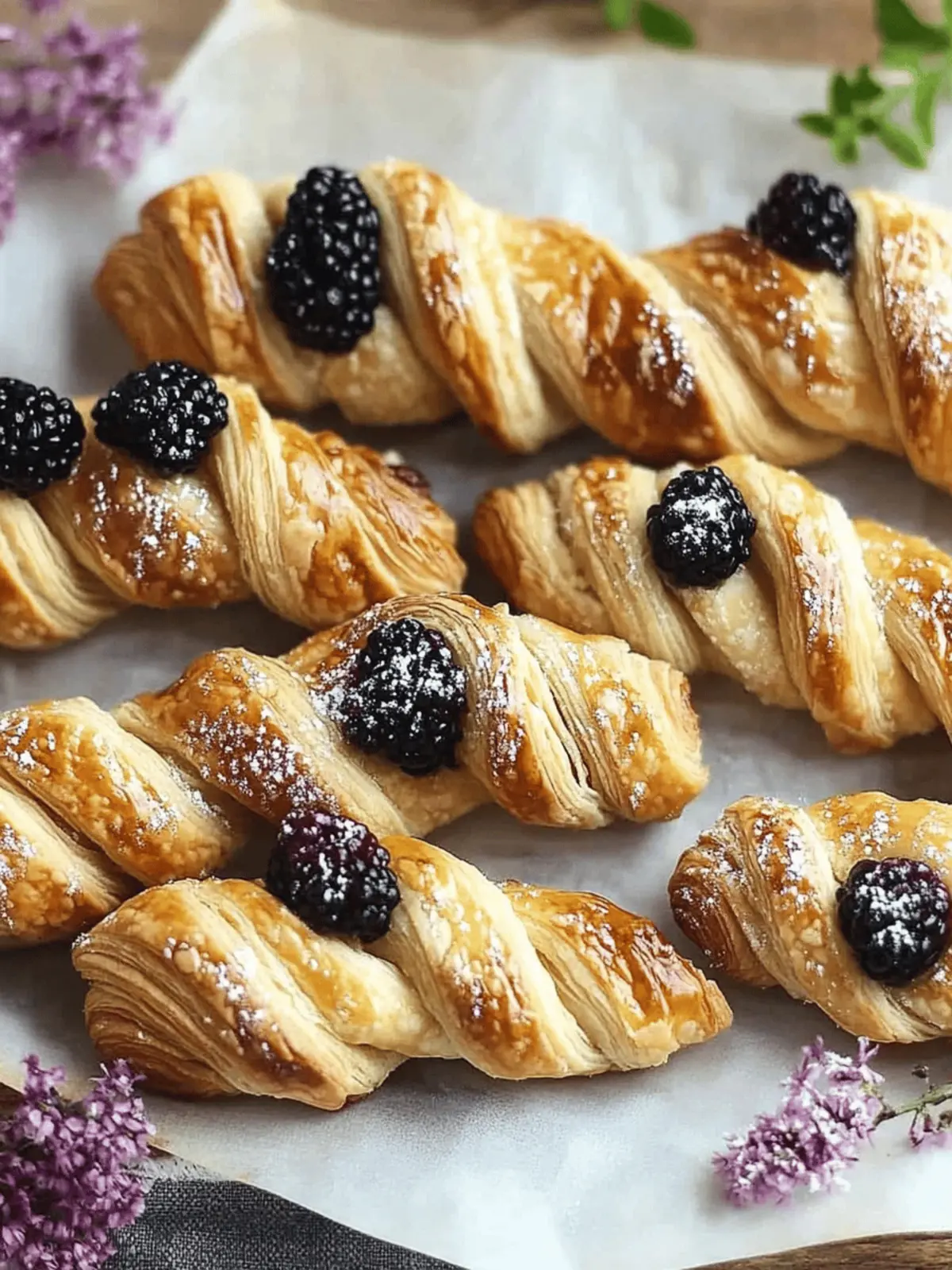 Delicious Pastry Twists with Blackberry Goat Cheese Magic 3 Pastry Twists