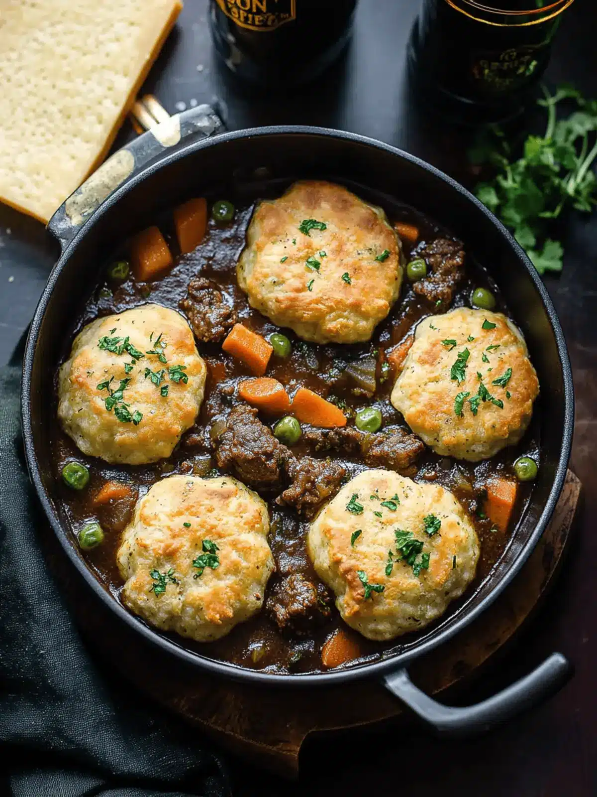 Cozy Up with Guinness Beef Stew and Cheddar Herb Dumplings 3 Guinness Beef Stew with Cheddar Herb Dumplings