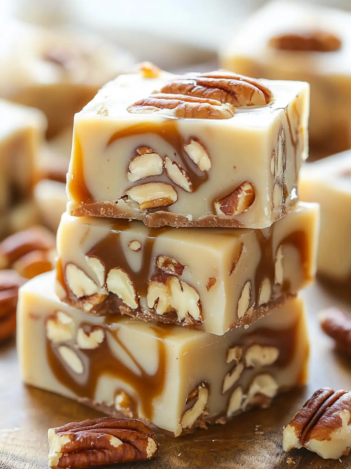 Deliciously Creamy White Chocolate Caramel Pecan Fudge Recipe 4 White Chocolate Caramel Pecan Fudge