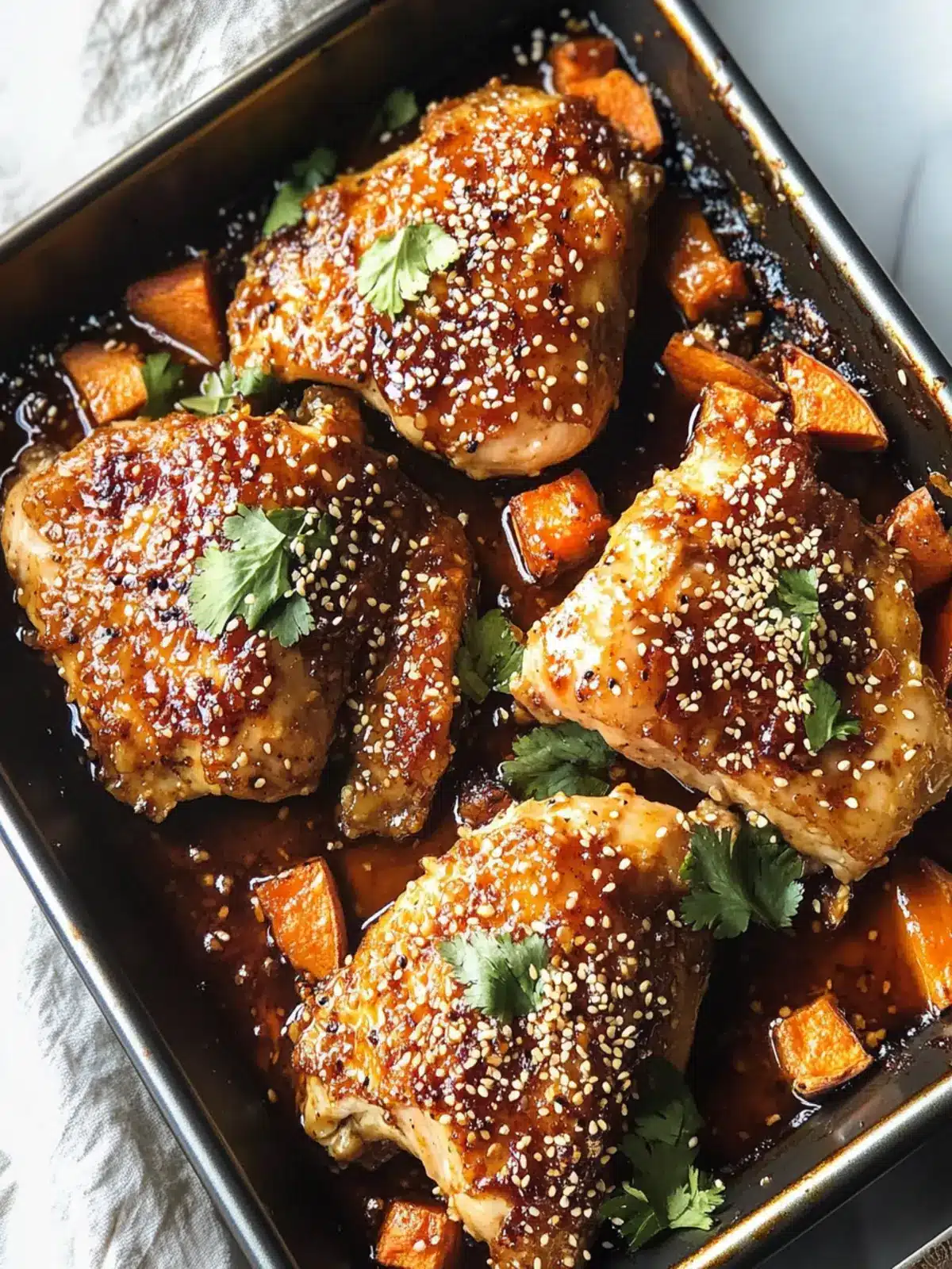 Savory Sheet Pan Sesame Miso Chicken with Sweet Potatoes Delight 2 Sheet Pan Sesame Miso Chicken and Sweet Potatoes