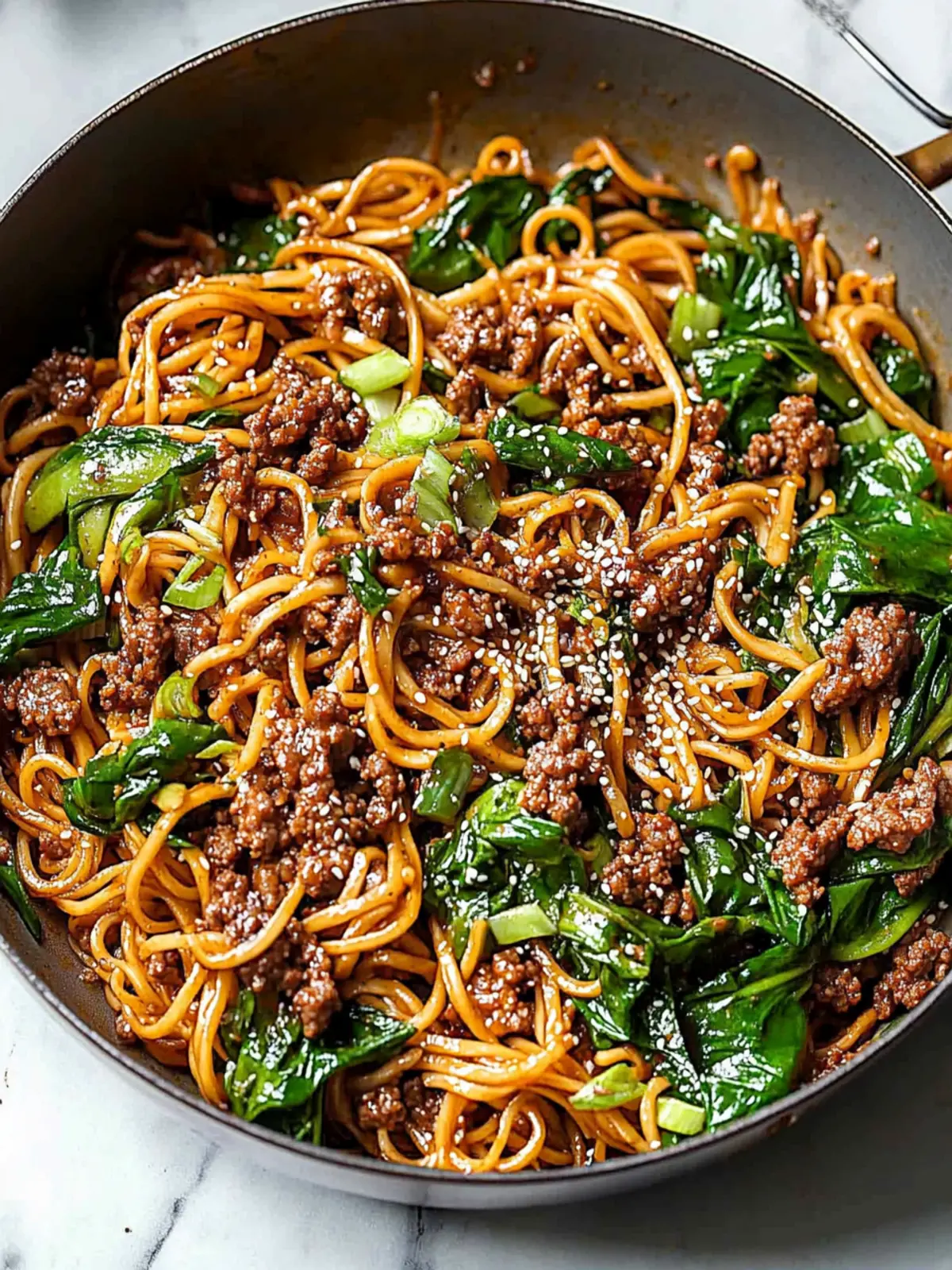 Savory Easy Ground Beef Sesame Noodles Ready in 20 Minutes 4 Easy Ground Beef Sesame Noodles