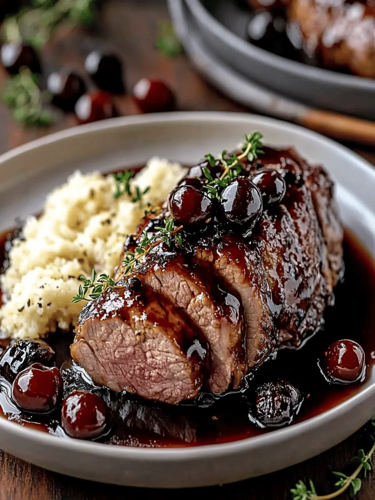 Savor Cherry Balsamic Glazed Pork Tenderloin in 40 Minutes 2 Cherry Balsamic Glazed Pork Tenderloin
