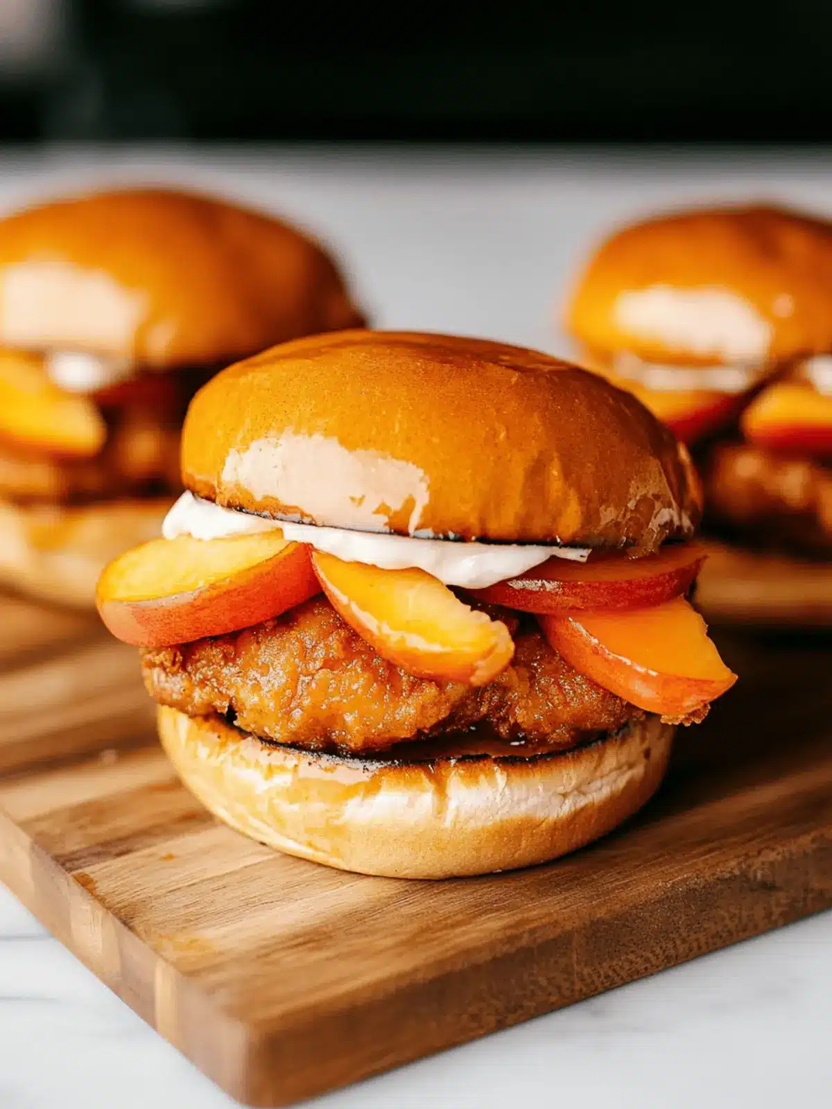Peach Fried Chicken Sandwich: Crispy, Sweet, and Irresistible 3 Peach Fried Chicken Sandwich