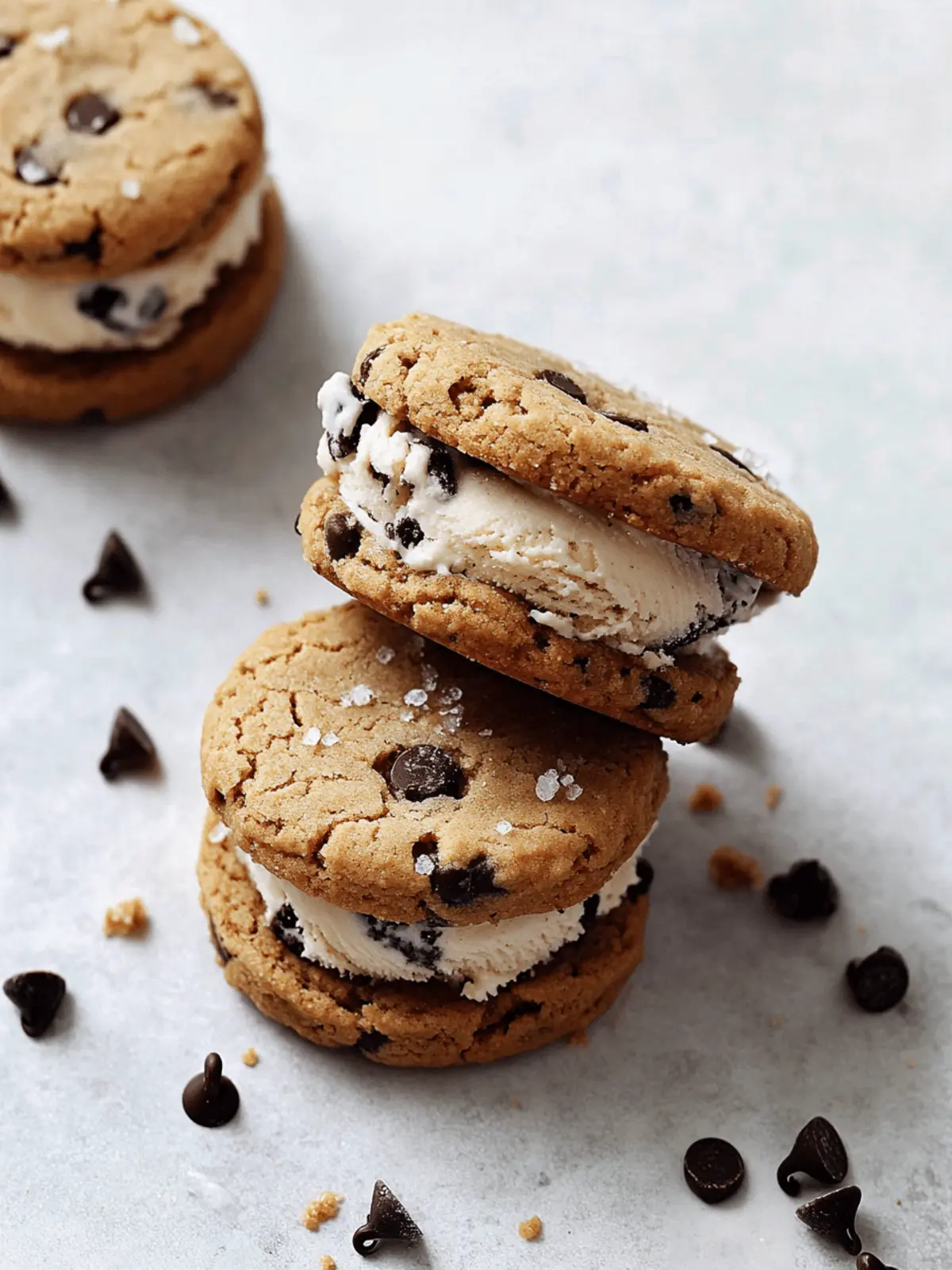 Vegan Chocolate Chip Cookie Ice Cream Sandwiches to Savor 2 Vegan Chocolate Chip Cookie Ice Cream Sandwiches