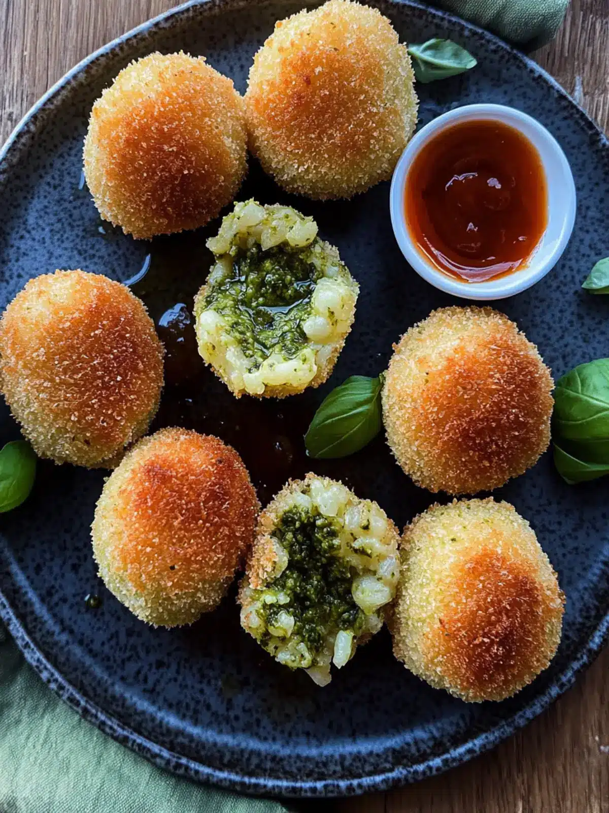 Crispy Pesto Arancini: A Flavor Bomb You ll Crave! 3 Pesto Arancini