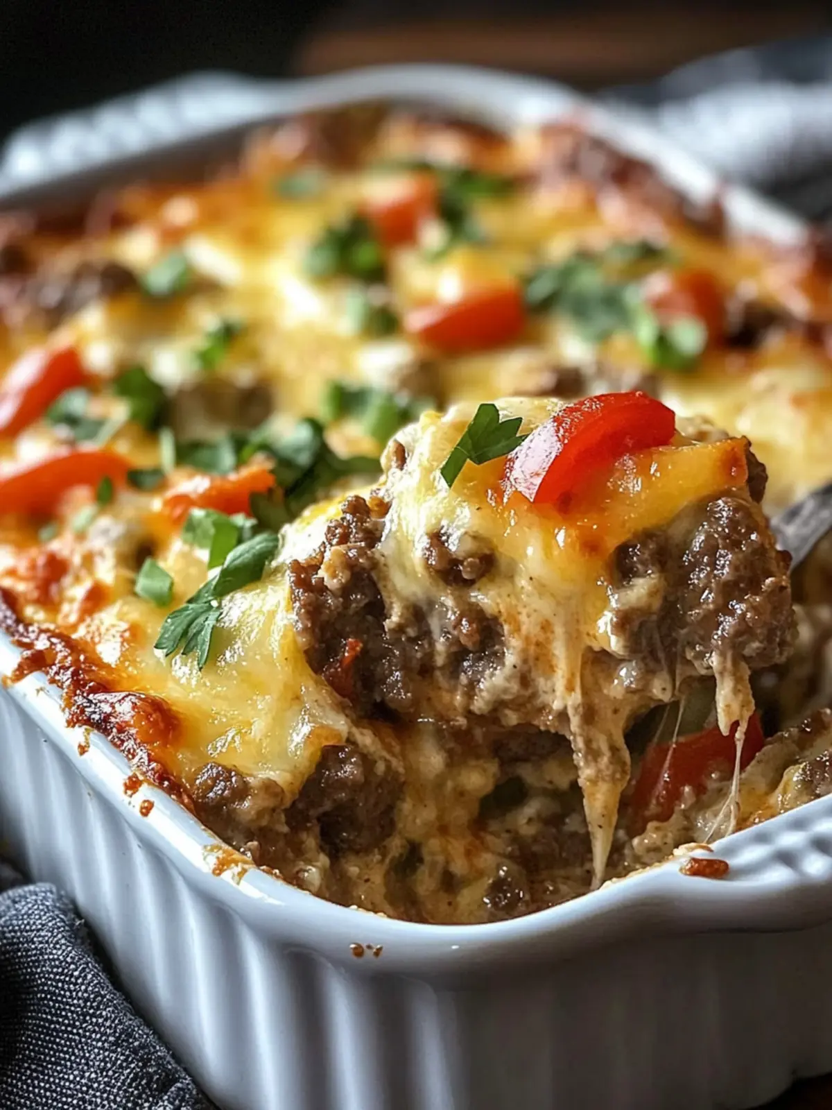 Delicious Low Carb Philly Cheesesteak Casserole Made Easy 2 Low Carb Philly Cheesesteak Casserole