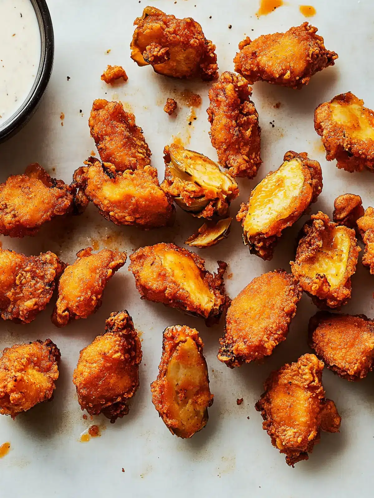 Crispy Fried Buffalo Artichoke Hearts for Game Day Fun 3 Fried Buffalo Artichoke Hearts