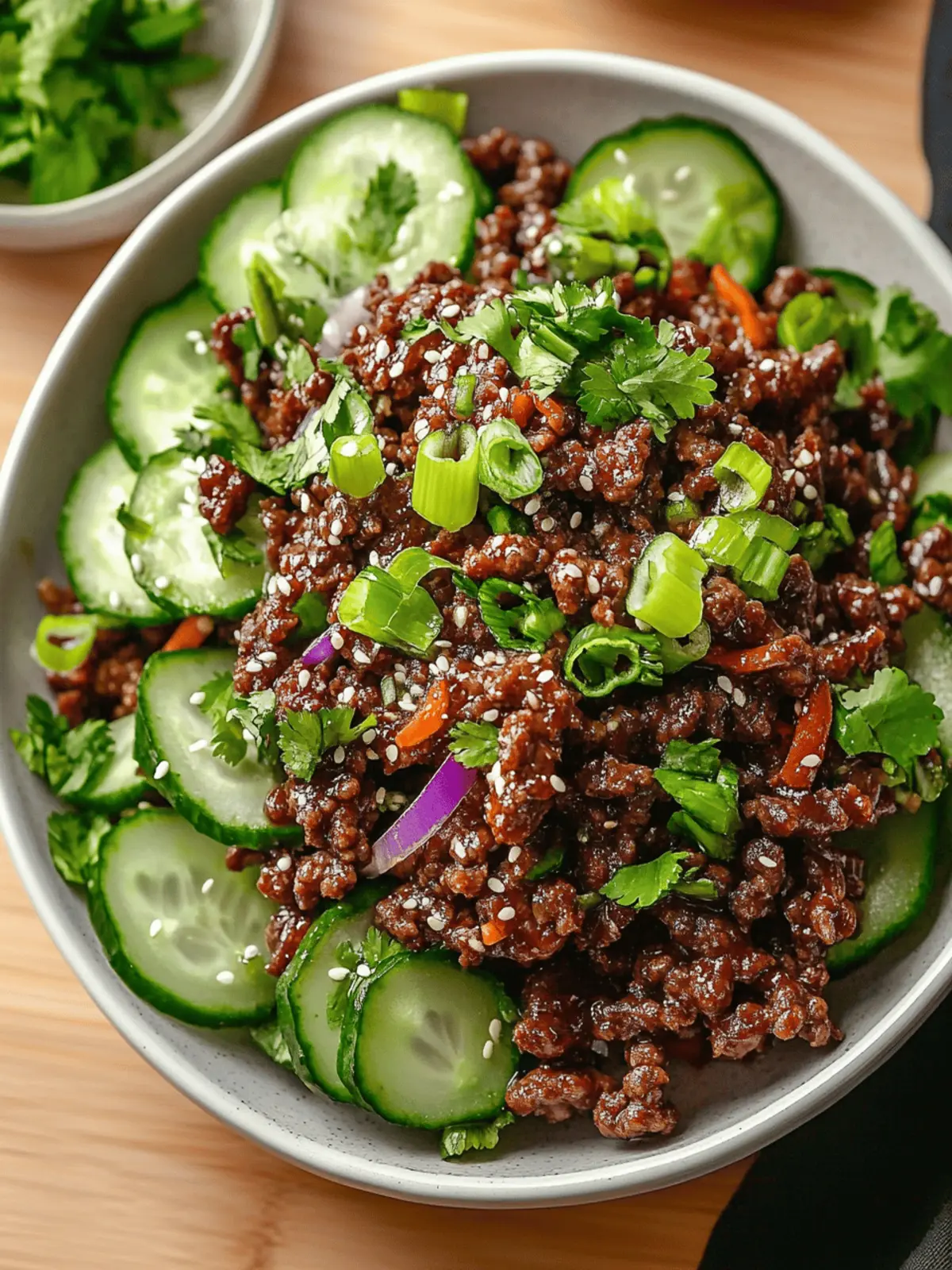Spicy Keto Korean Ground Beef with Cool Cucumber Salad Delight 3 Spicy Keto Korean Ground Beef with Cucumber Salad