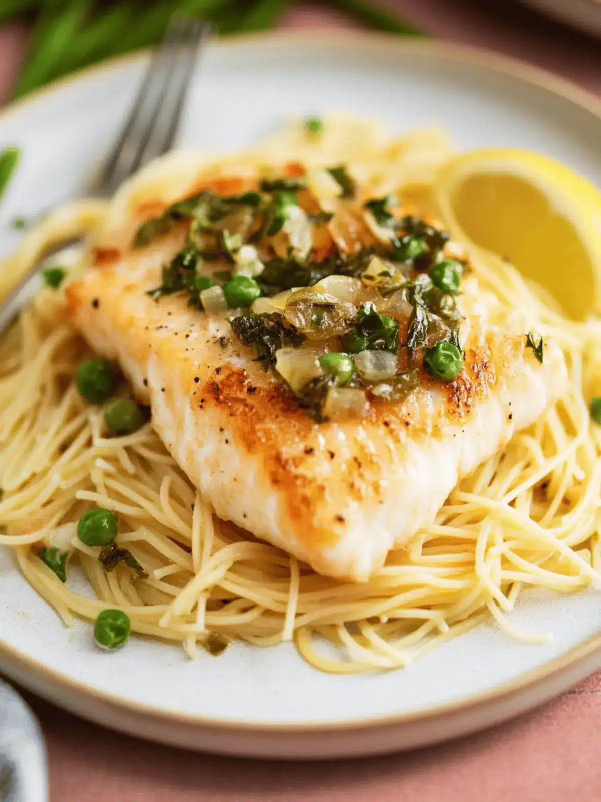Savory Cod Piccata with Angel Hair Pasta in Just 30 Minutes 4 Cod Piccata with Angel Hair Pasta (Easy Fish Recipe)