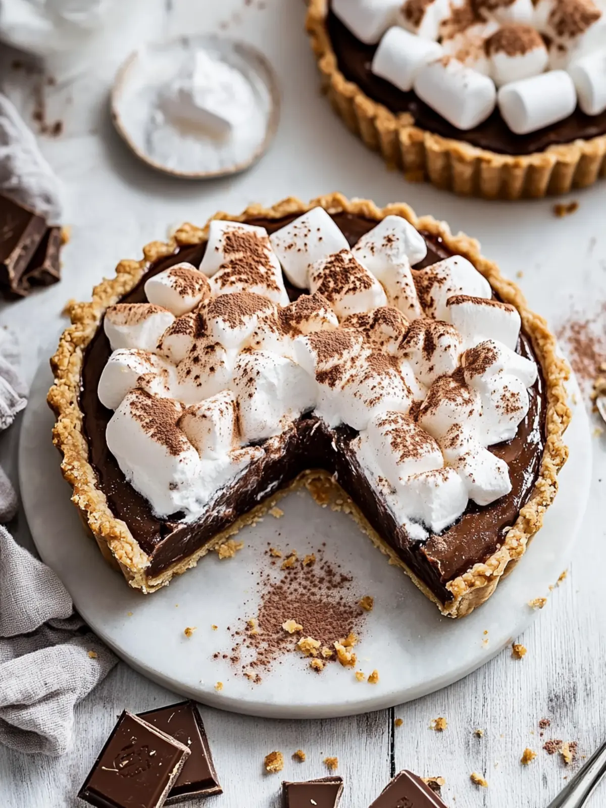 Decadent Chocolate Marshmallow Tart: Pure Bliss Awaits 2 Chocolate Marshmallow Tart