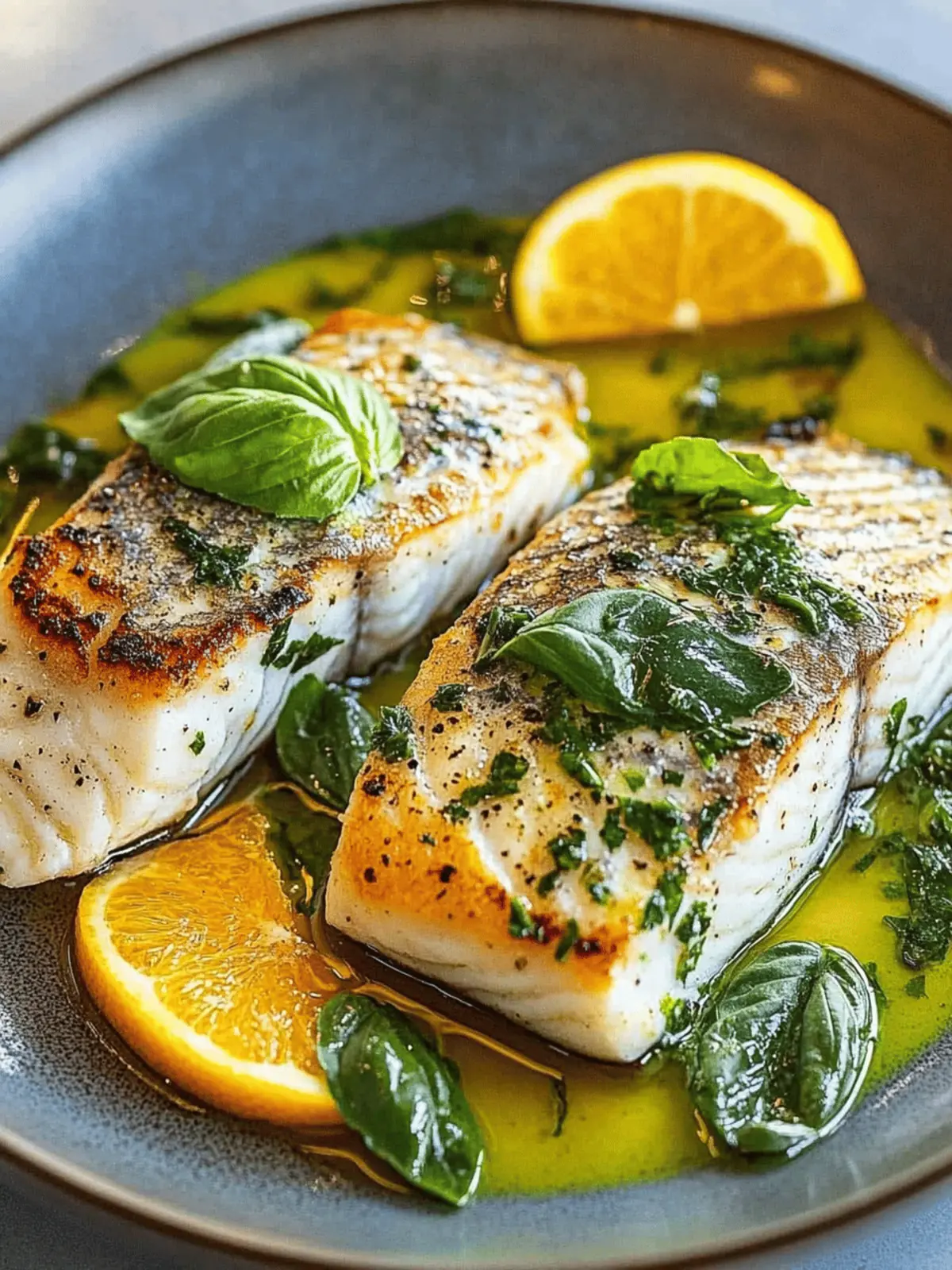Crispy Barramundi with Citrus Basil Drizzle for a Zesty Feast 4 Crispy Barramundi with Citrus Basil Drizzle for a Zesty Feast
