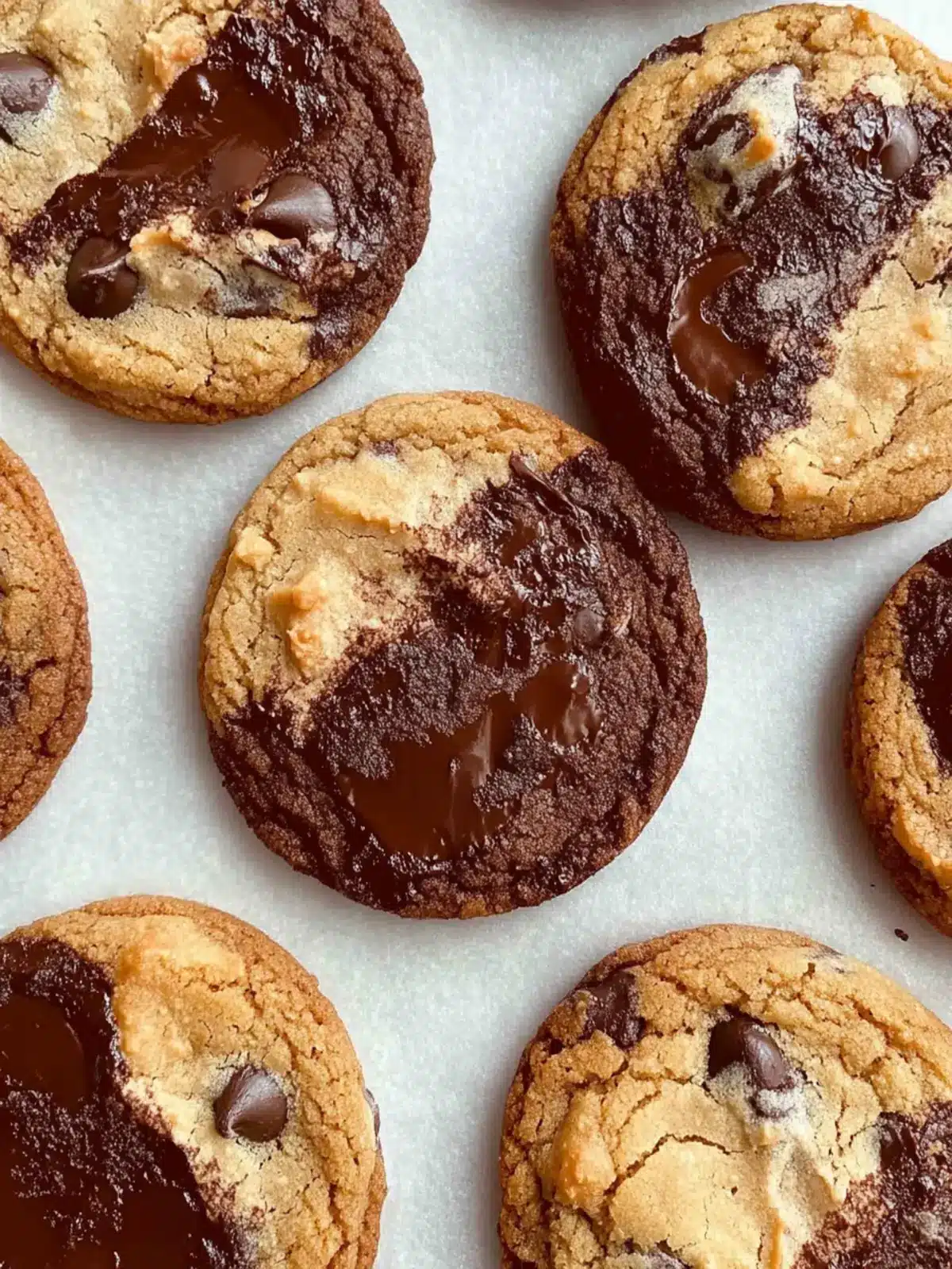 Half-n-Half Chocolate Chocolate Chip Cookies You'll Love 4 Half-n-Half Chocolate Chocolate Chip Cookies
