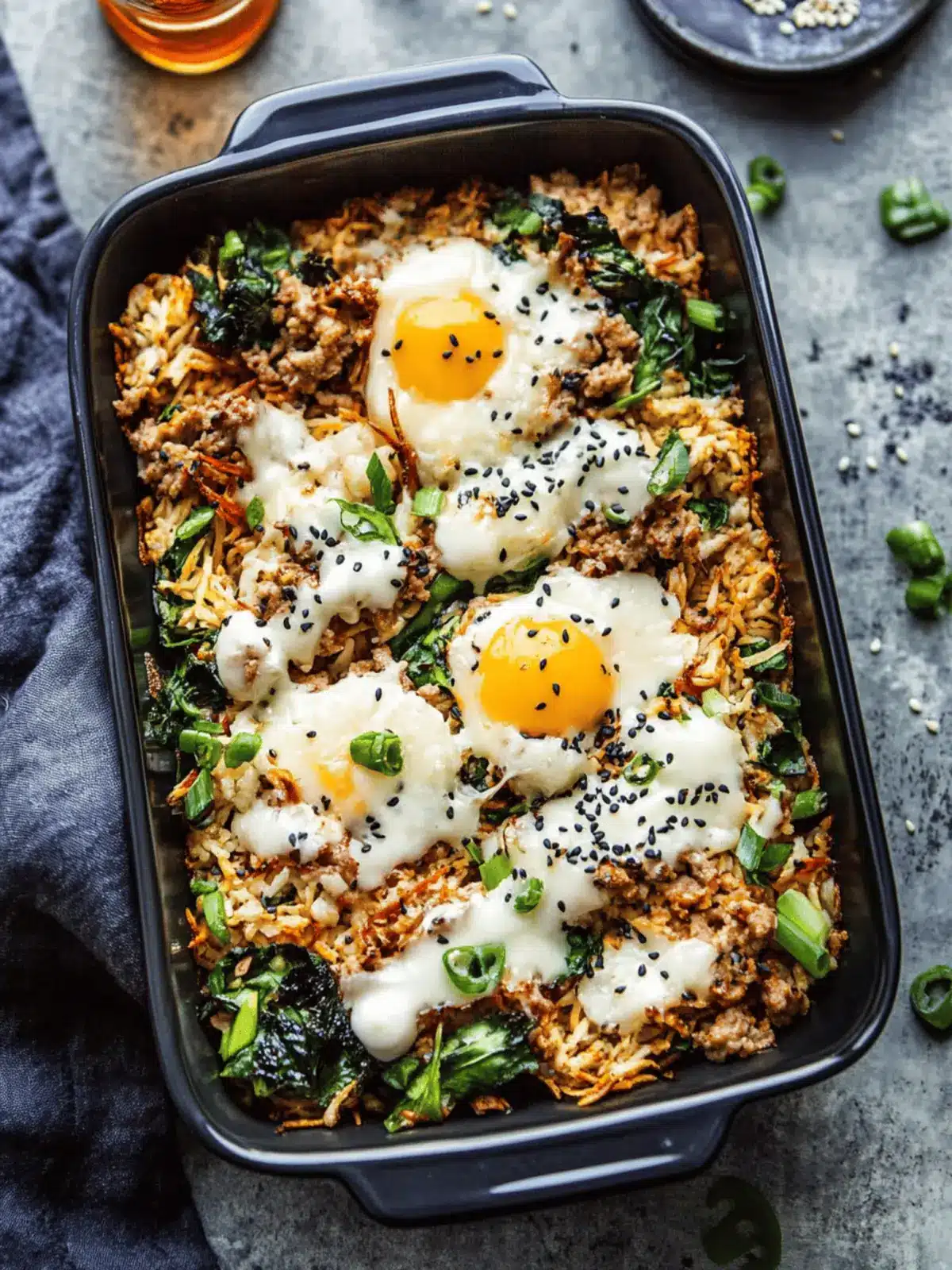 Bibimbap Casserole with Ground Pork Customizable Comfort Dish 2 Bibimbap Casserole with Ground Pork